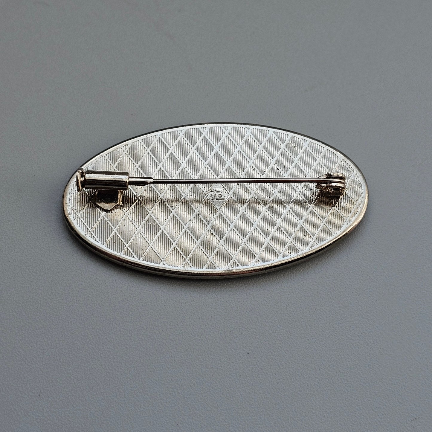 Vintage 1980s Abstract Enamel on Copper Brooch