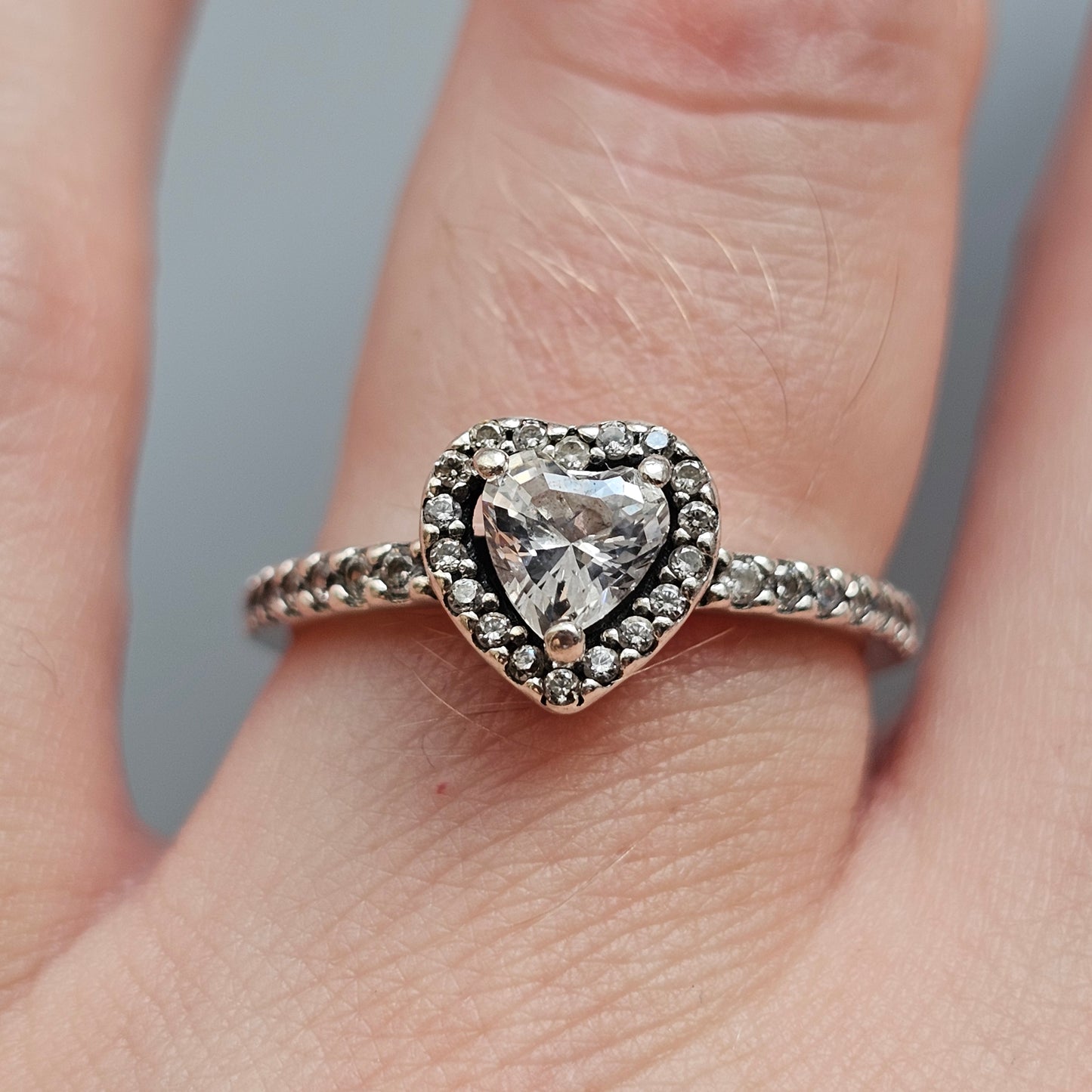Pandora Sterling Silver Heart Ring Size 52