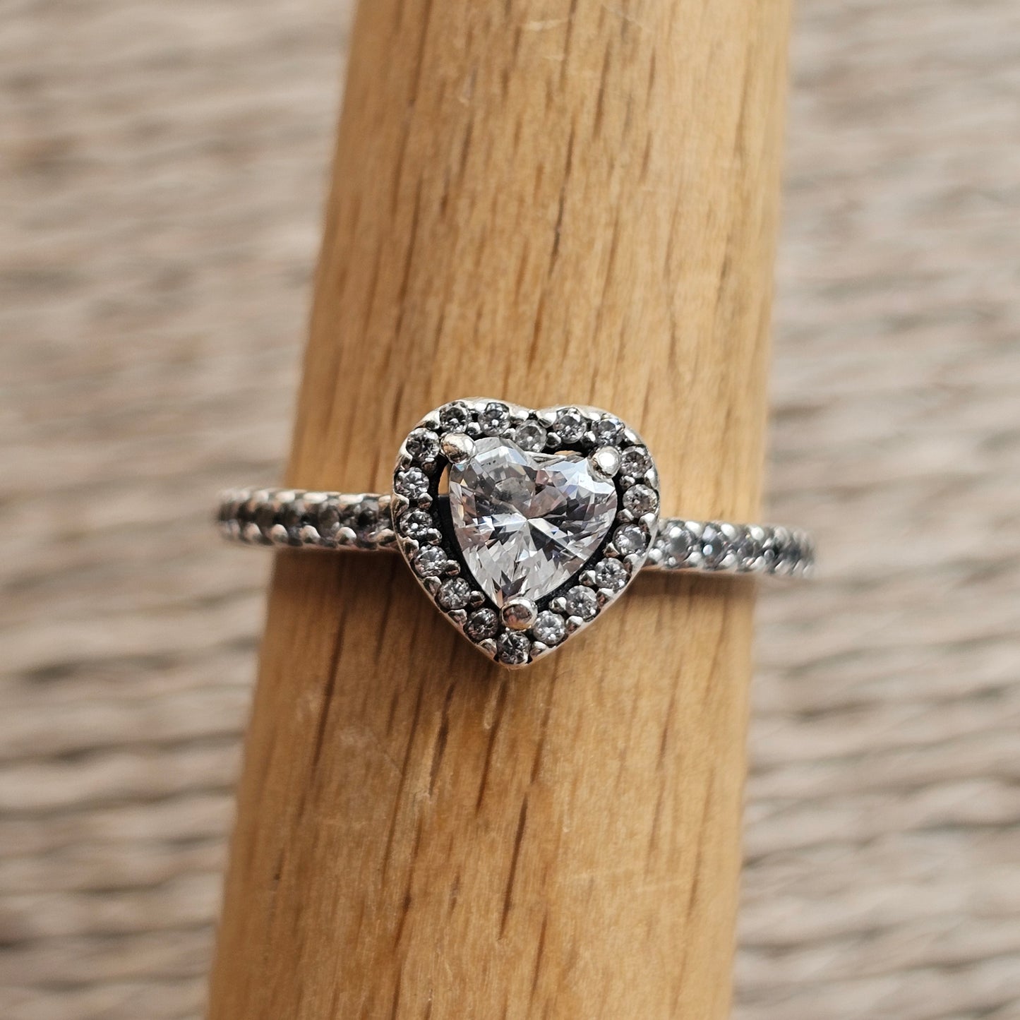 Pandora Sterling Silver Heart Ring Size 52