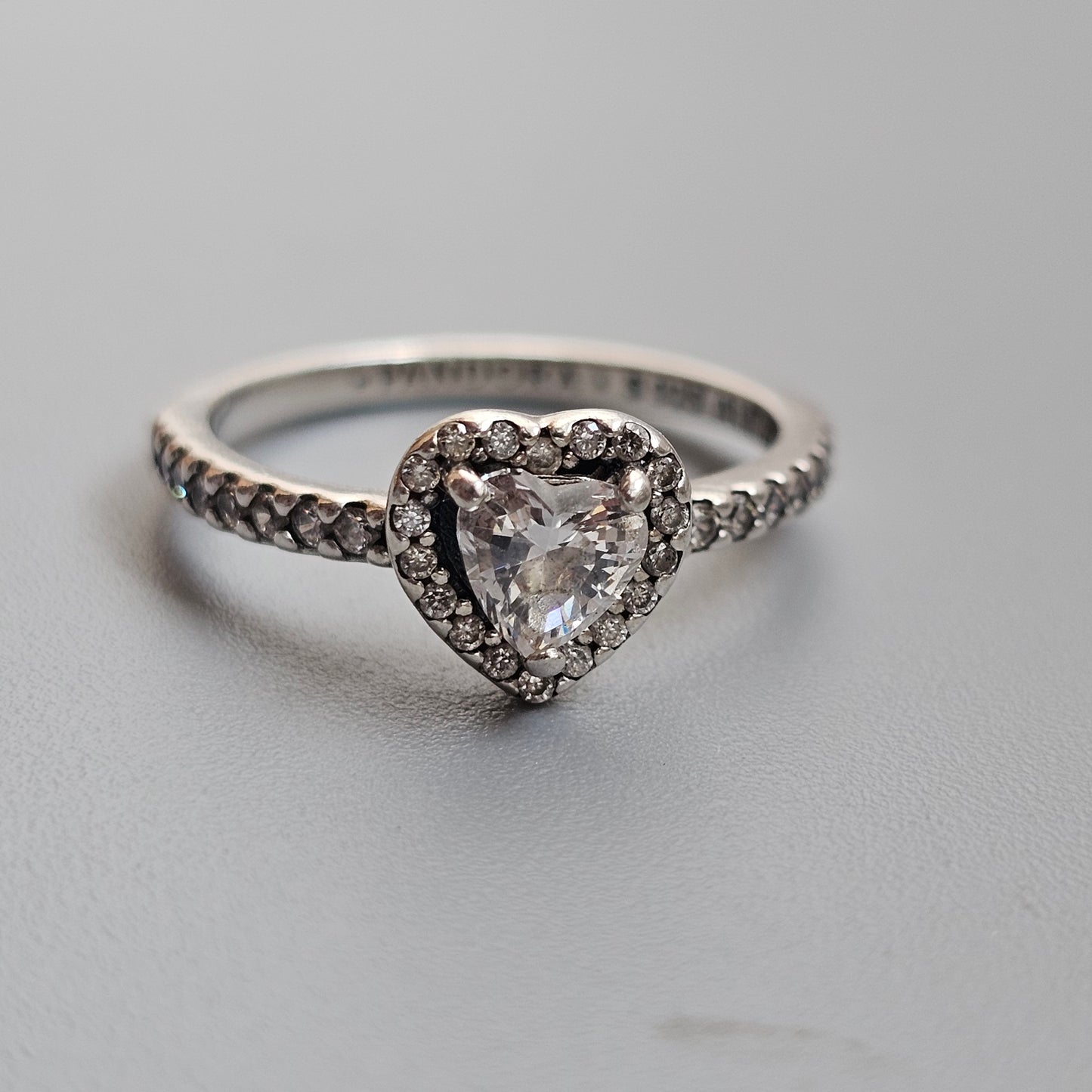 Pandora Sterling Silver Heart Ring Size 52