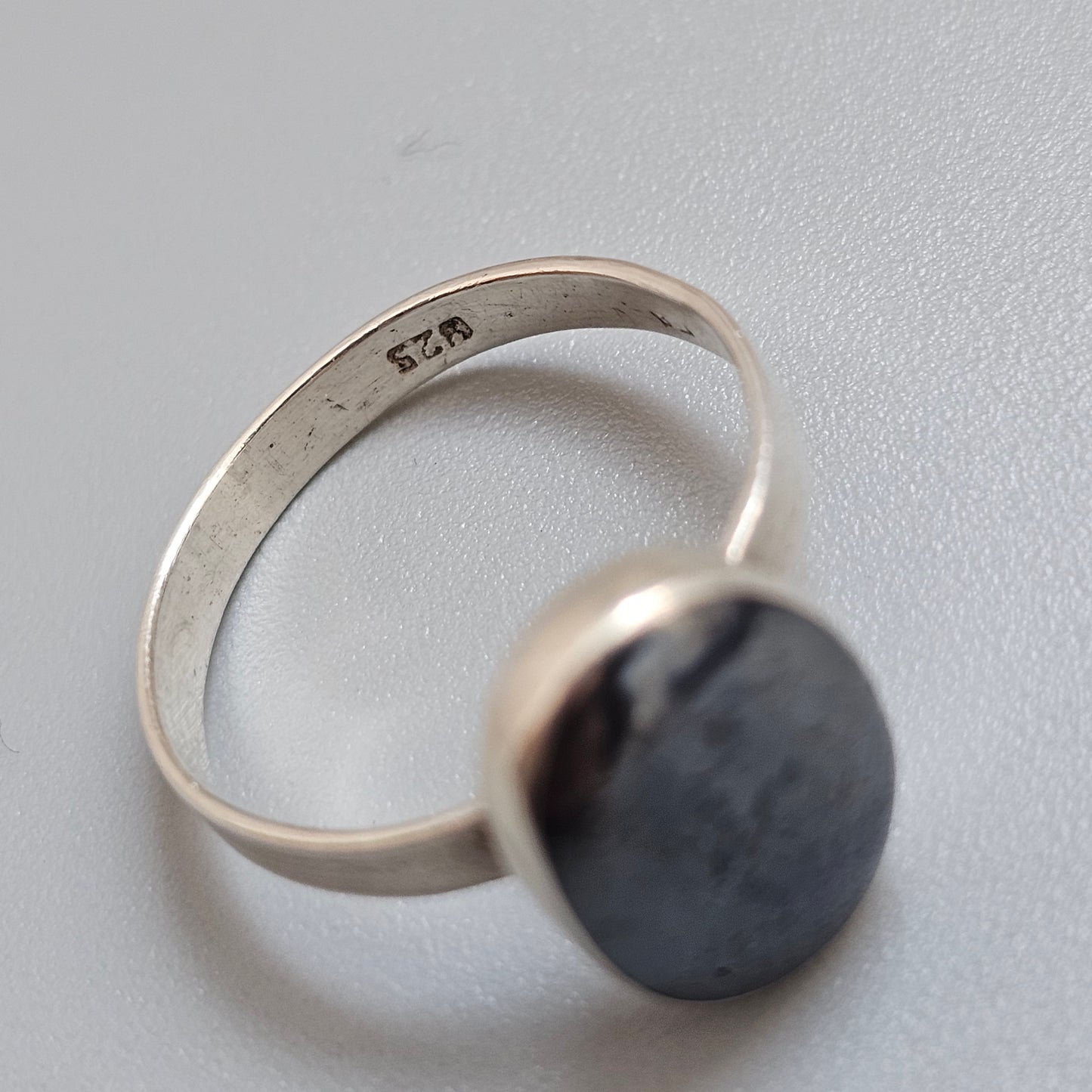 Sterling Silver Hematite Cabochon Ring