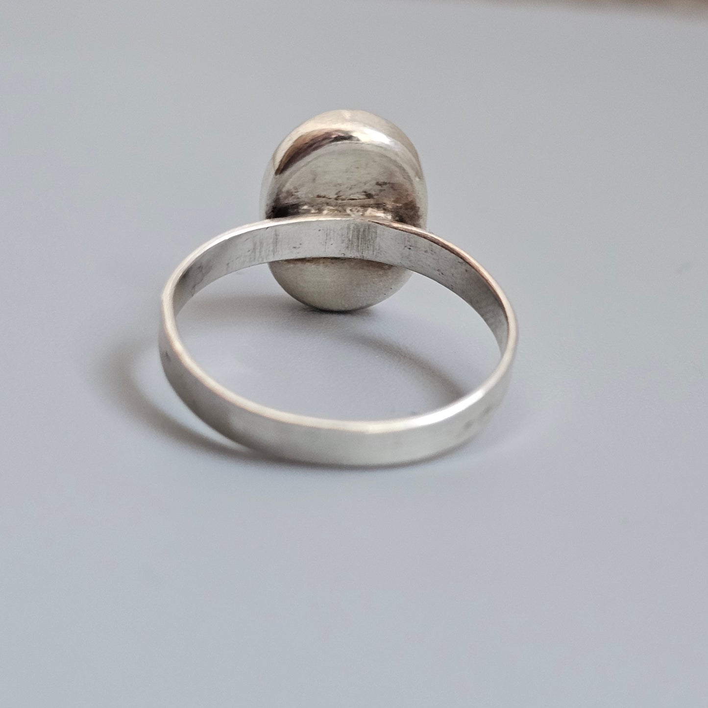 Sterling Silver Hematite Cabochon Ring