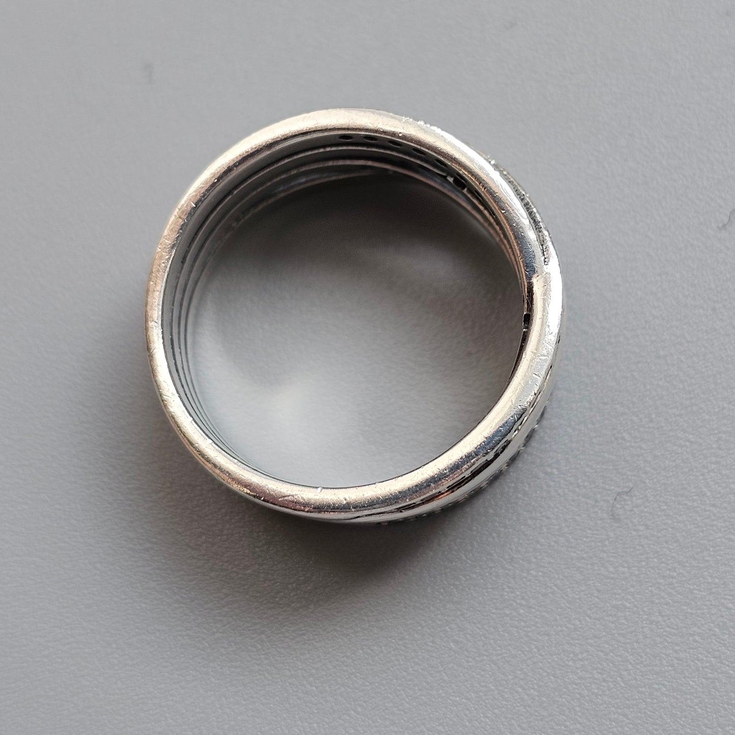 Pandora Sterling Silver Crossover CZ Ring Size 58