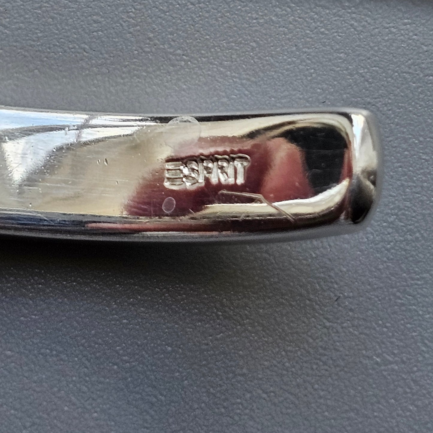 Vintage Heavy Esprit Sterling Silver & Cubic Zirconia Torque Bangle