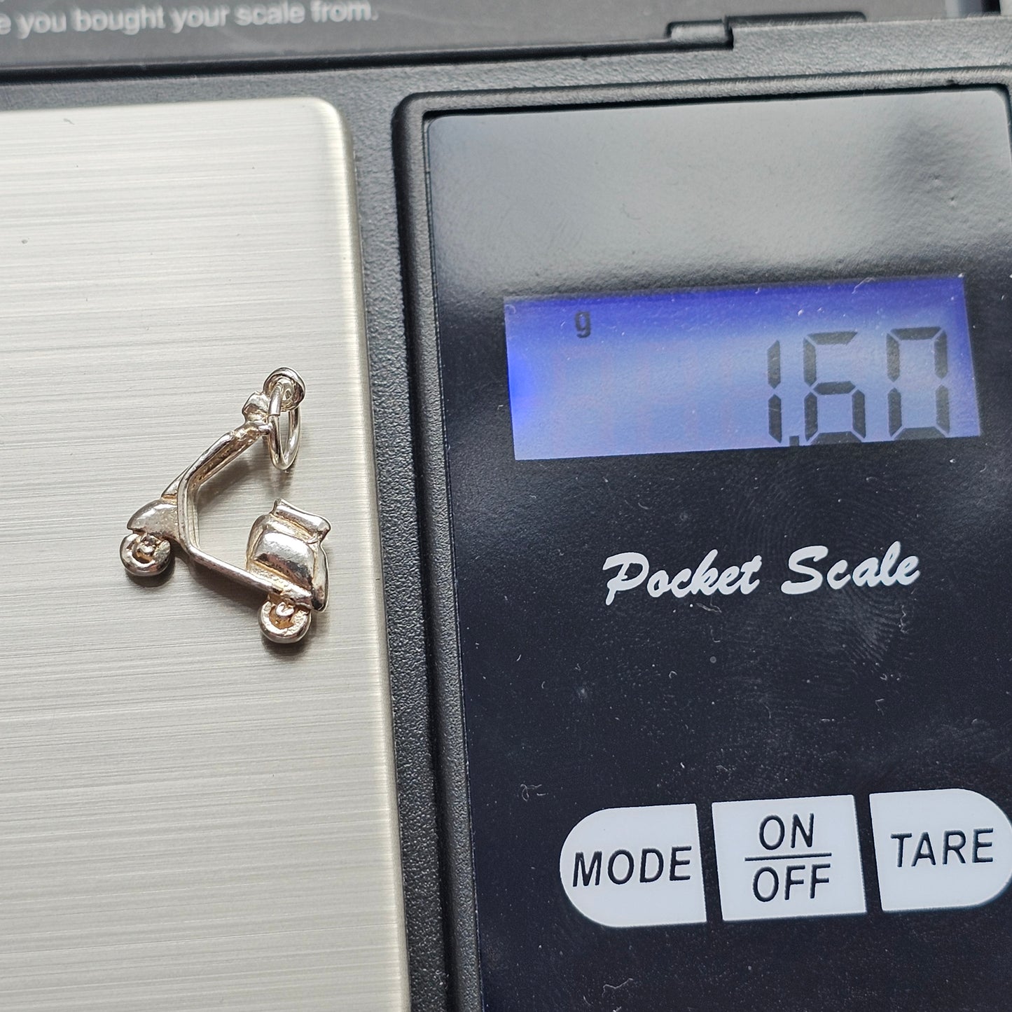 Vintage Sterling Silver Scooter Vespa Charm