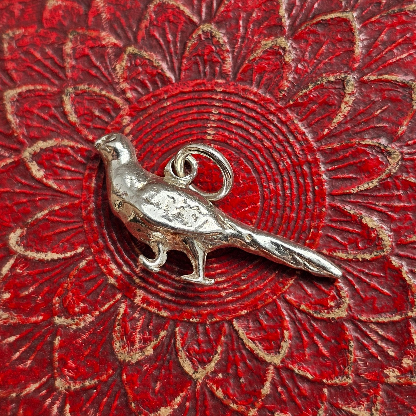 Vintage Sterling Silver Pheasant Charm