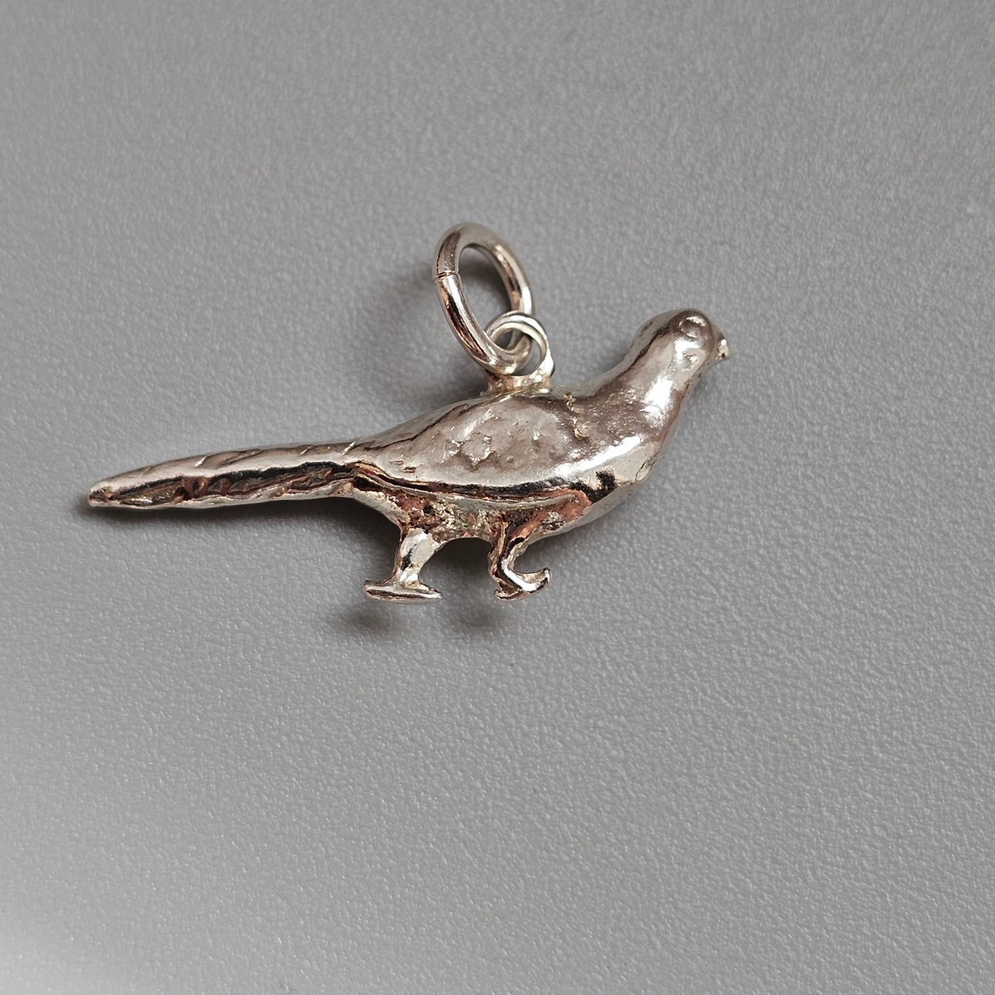 Vintage Sterling Silver Pheasant Charm