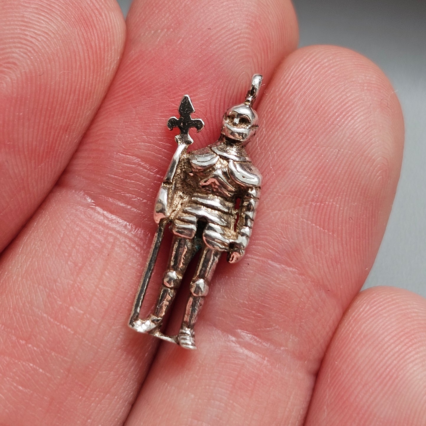 Vintage Sterling Silver Medieval Knight Charm