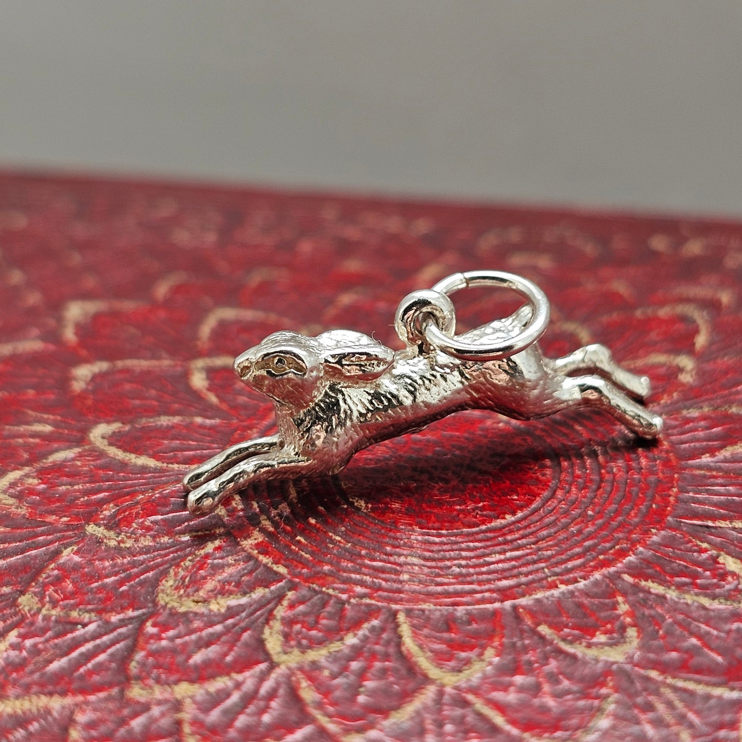 Vintage Sterling Silver Running Hare Charm