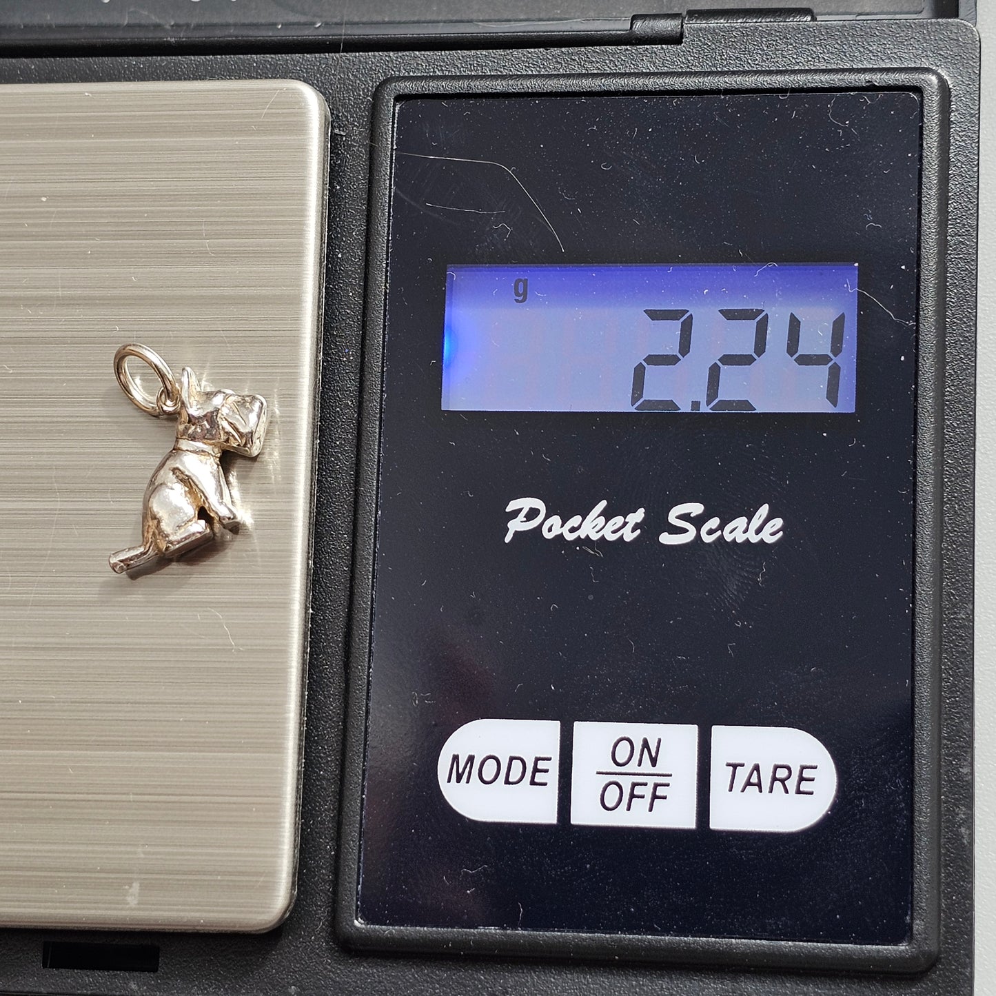 Vintage Sterling Silver Scottie Dog Charm
