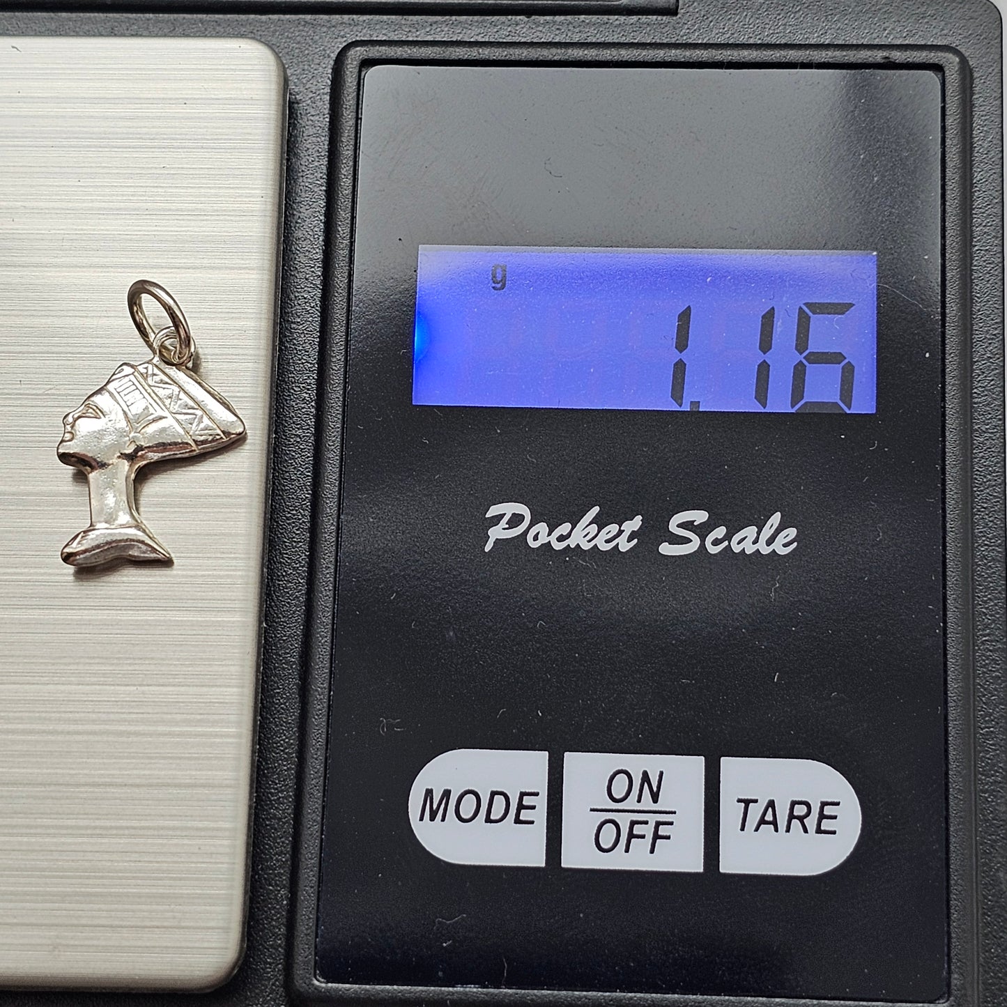 Vintage Sterling Silver Nefertiti Charm