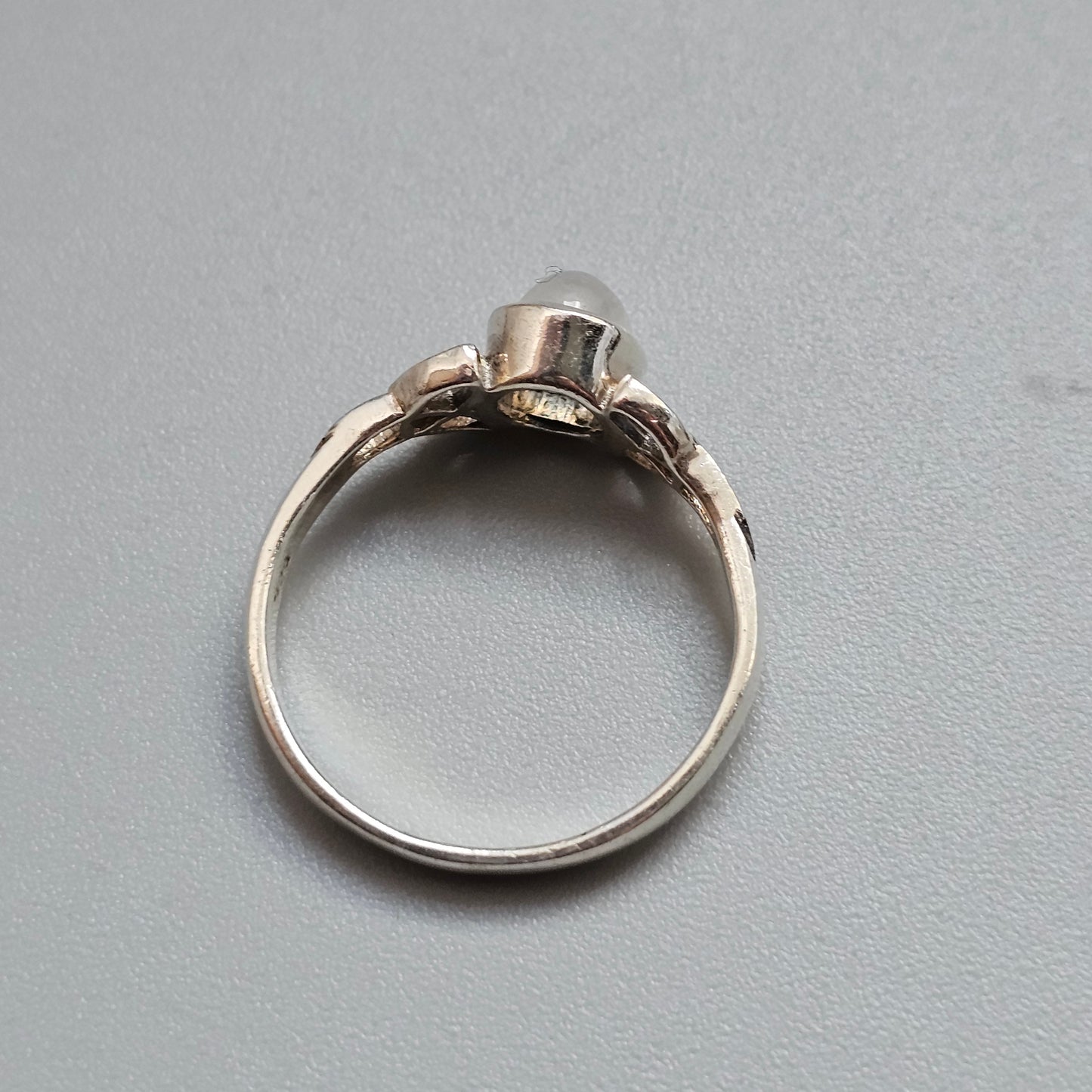 Sterling Silver Moonstone Celtic Knot Ring
