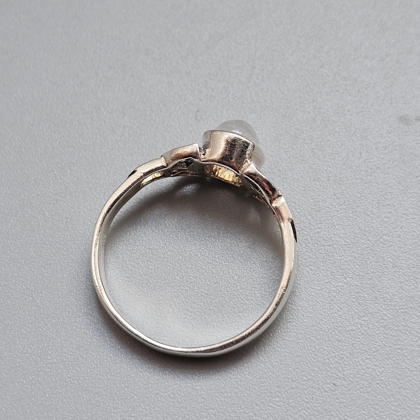 Sterling Silver Moonstone Celtic Knot Ring