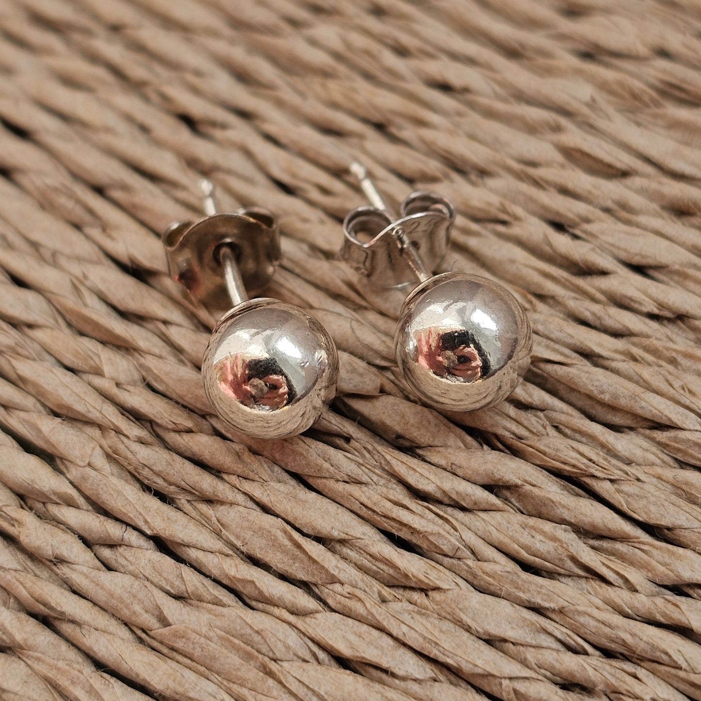 Sterling Silver 6mm Ball Stud Earrings