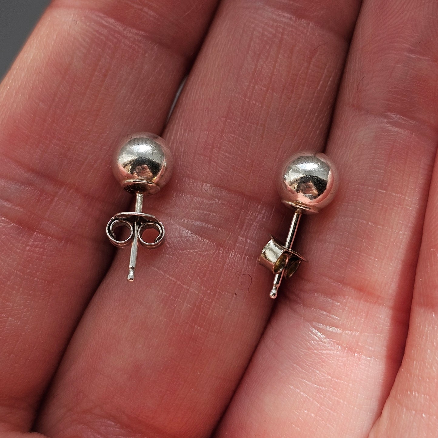 Sterling Silver 6mm Ball Stud Earrings