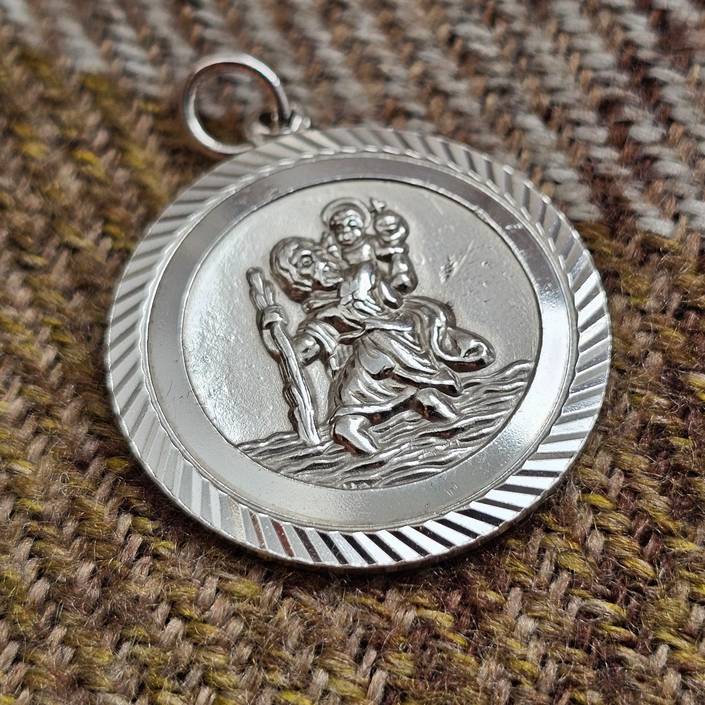 Vintage Georg Jensen Ltd Silver St Christopher Pendant