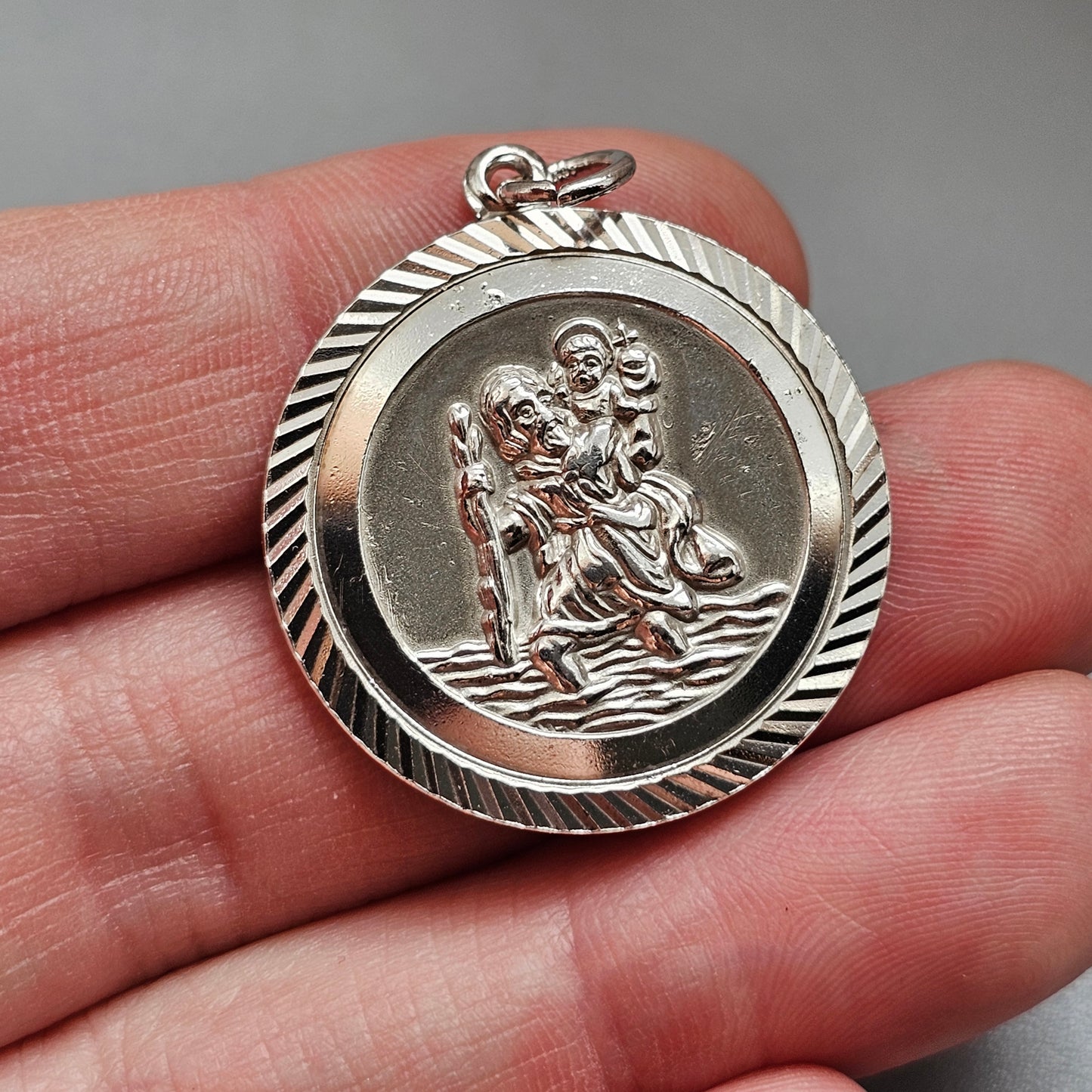 Vintage Georg Jensen Ltd Silver St Christopher Pendant