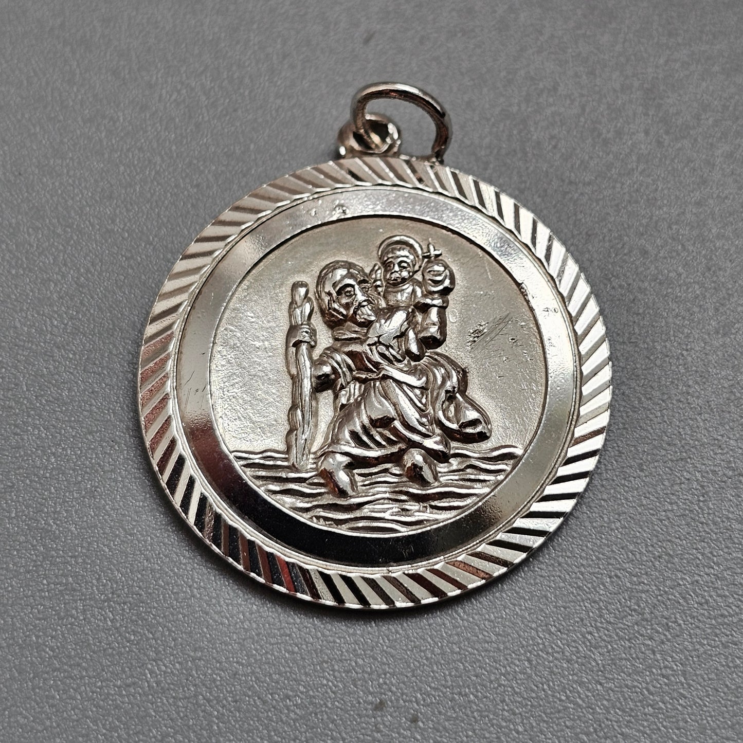 Vintage Georg Jensen Ltd Silver St Christopher Pendant