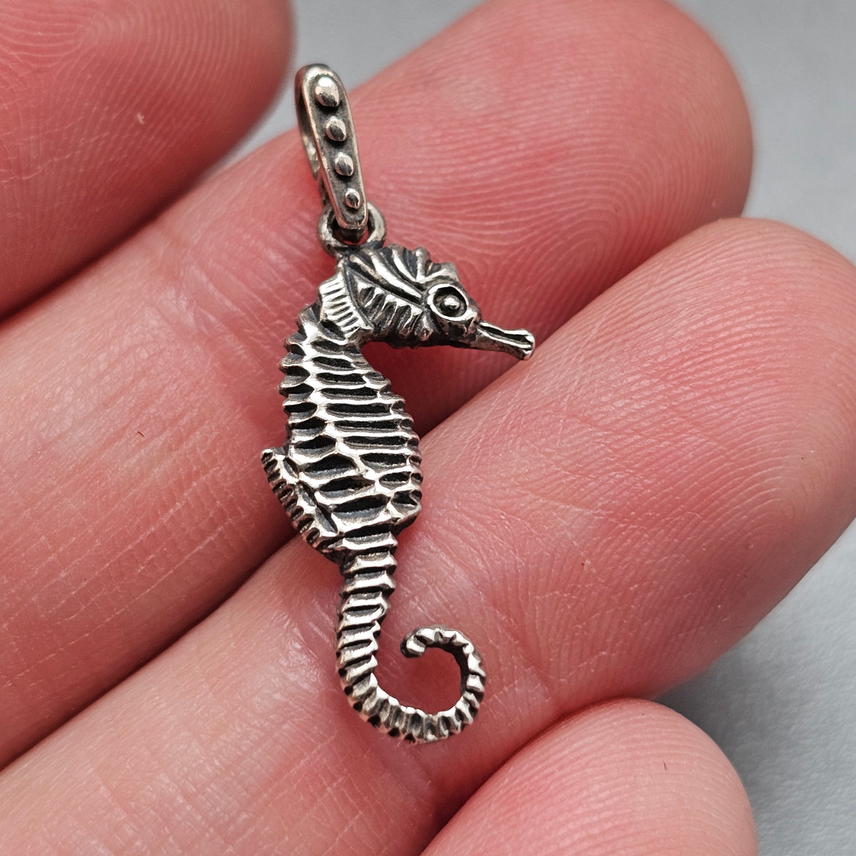 Sterling Silver Seahorse Pendant Charm