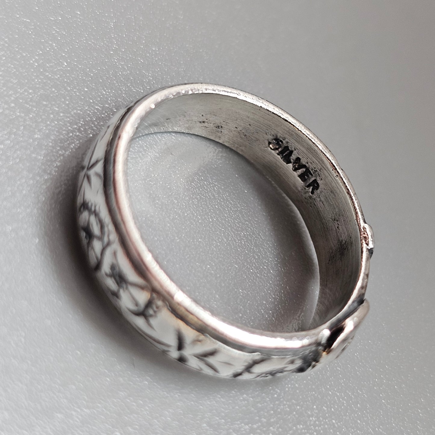 Vintage Silver Victorian Revival Buckle Ring