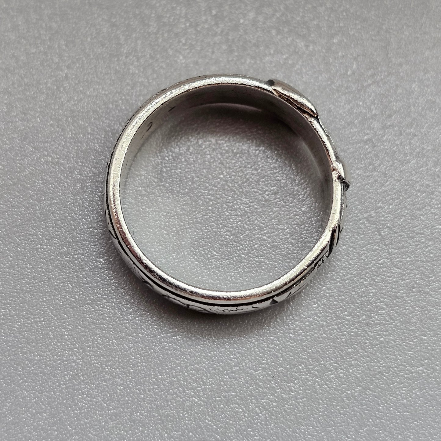 Vintage Silver Victorian Revival Buckle Ring