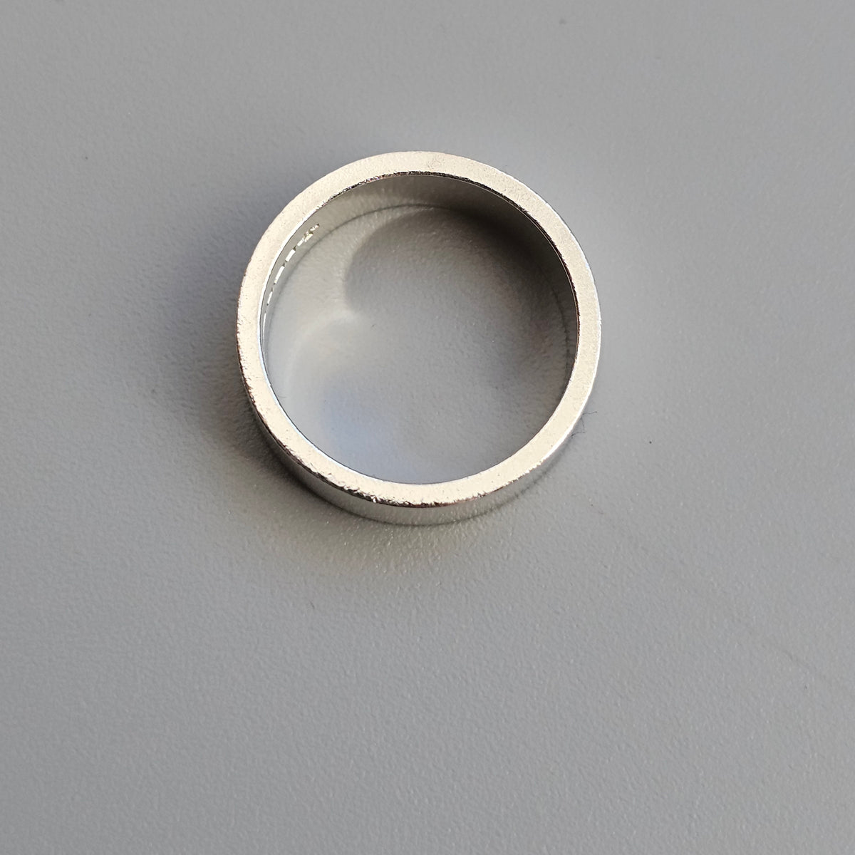 Vintage 1990s Sterling Silver Wide Band Ring 1999