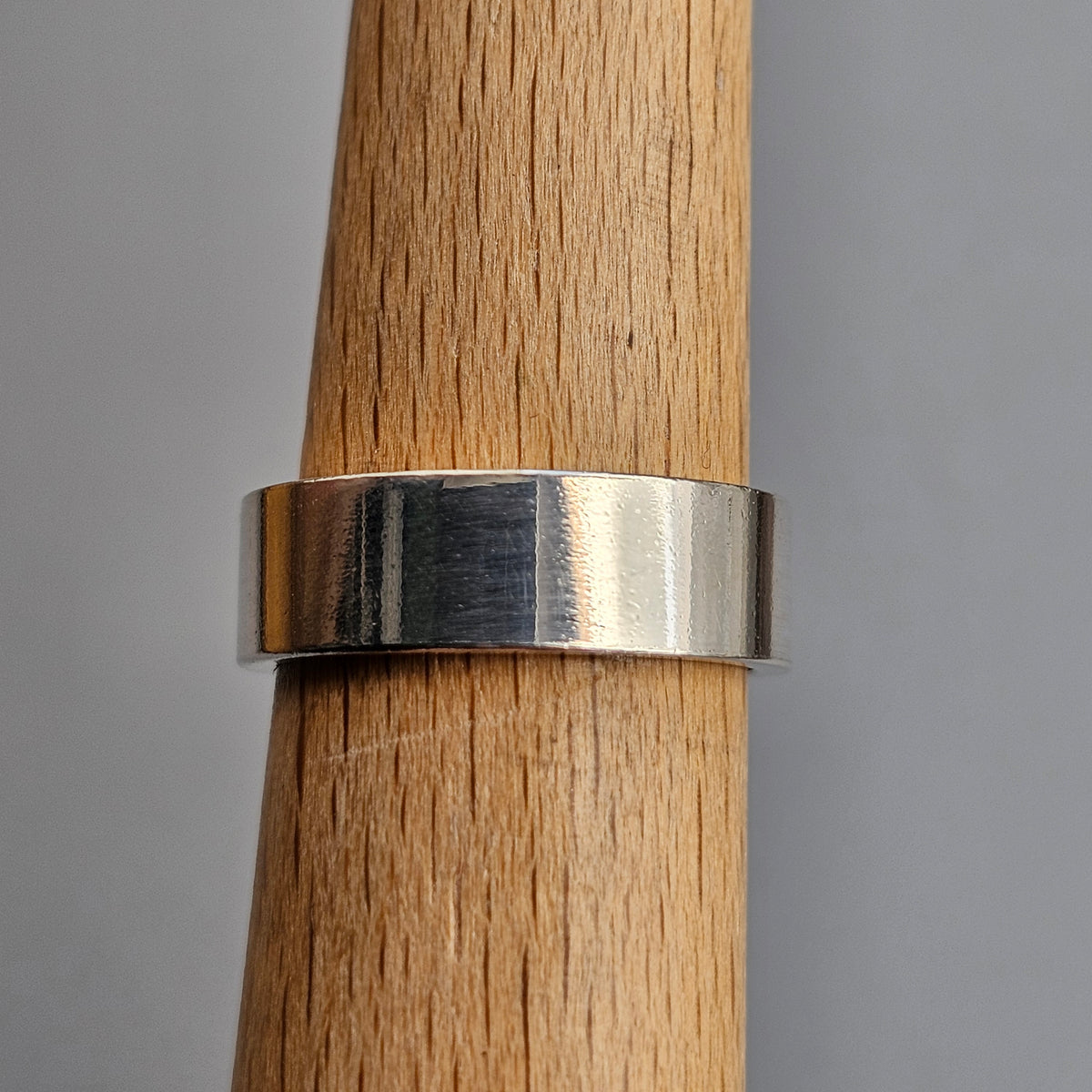 Vintage 1990s Sterling Silver Wide Band Ring 1999