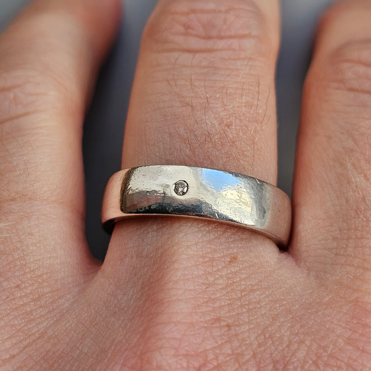 Viventy Sterling Silver Diamond Band Ring