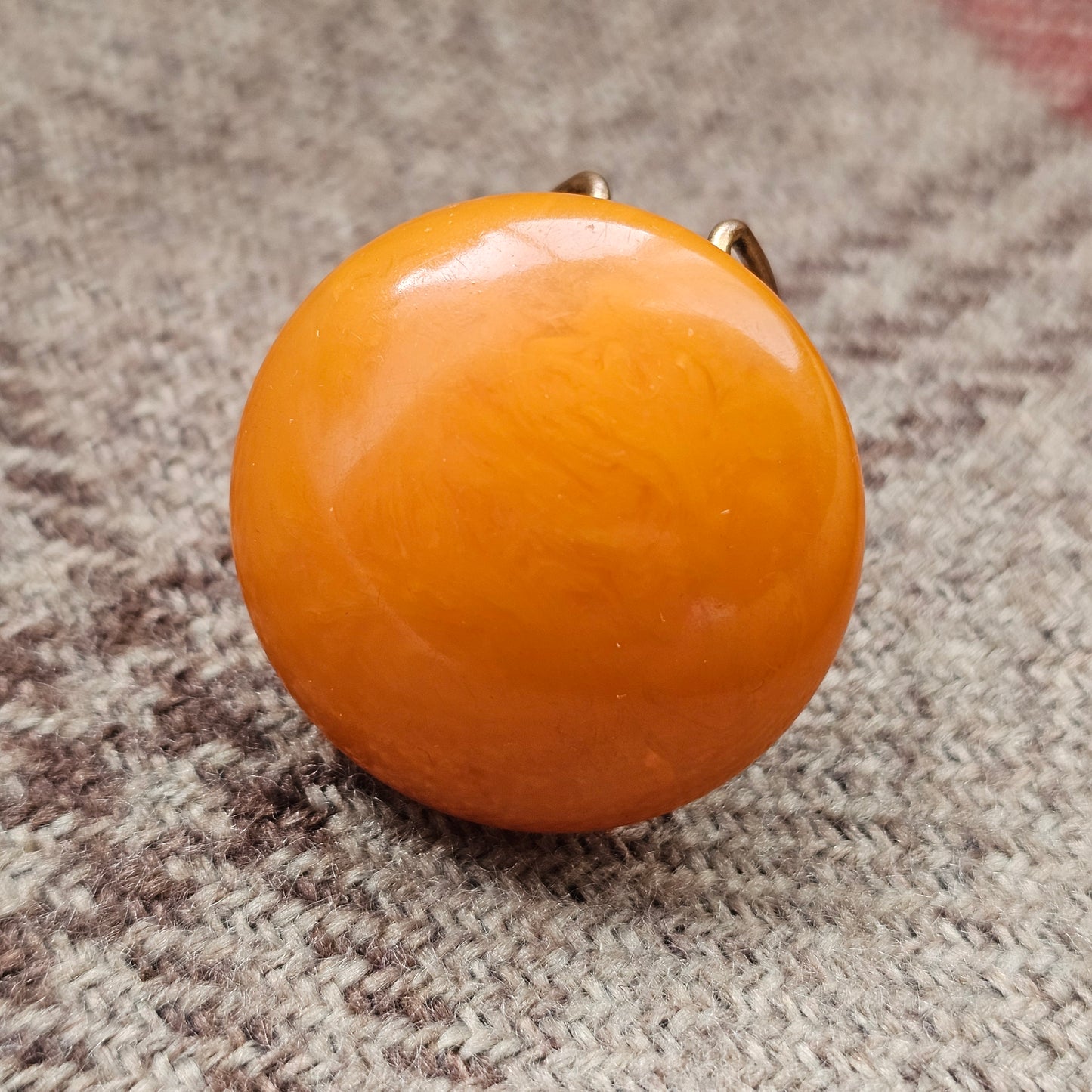 Vintage Orange Plastic Scarf Slide