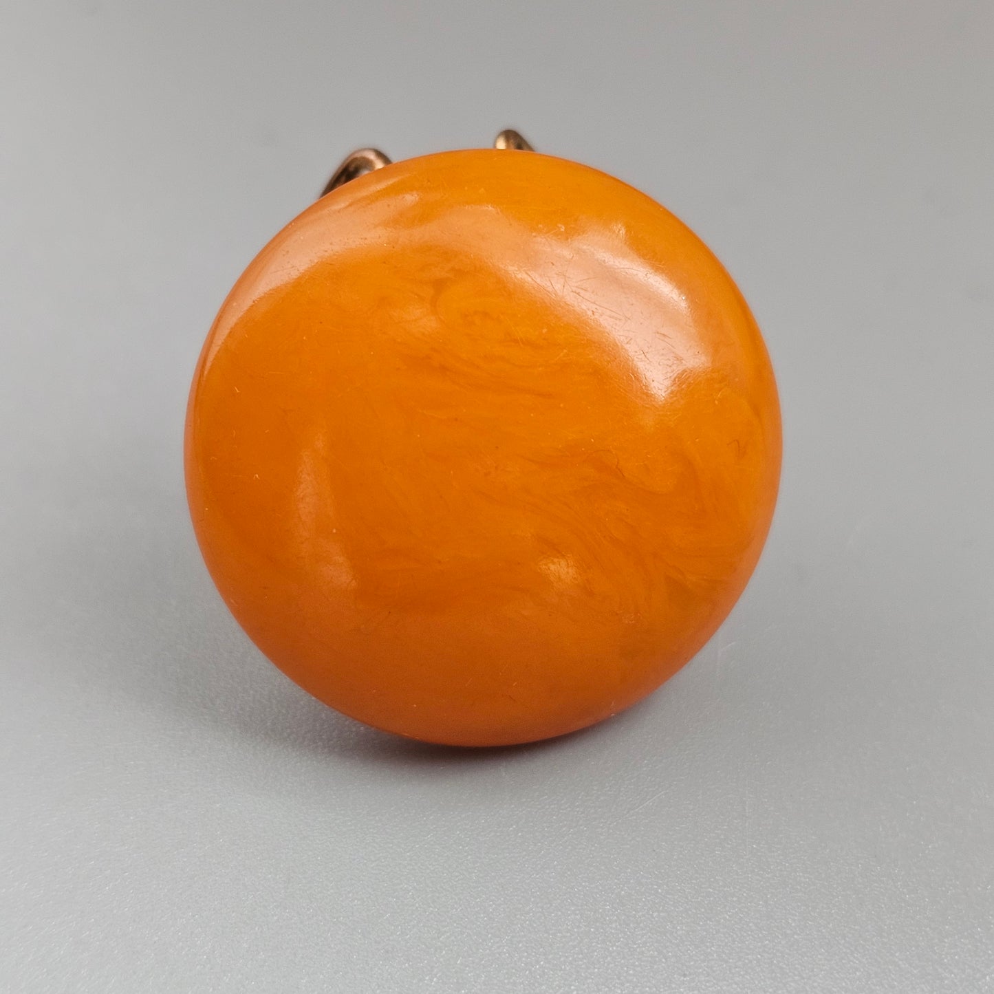 Vintage Orange Plastic Scarf Slide