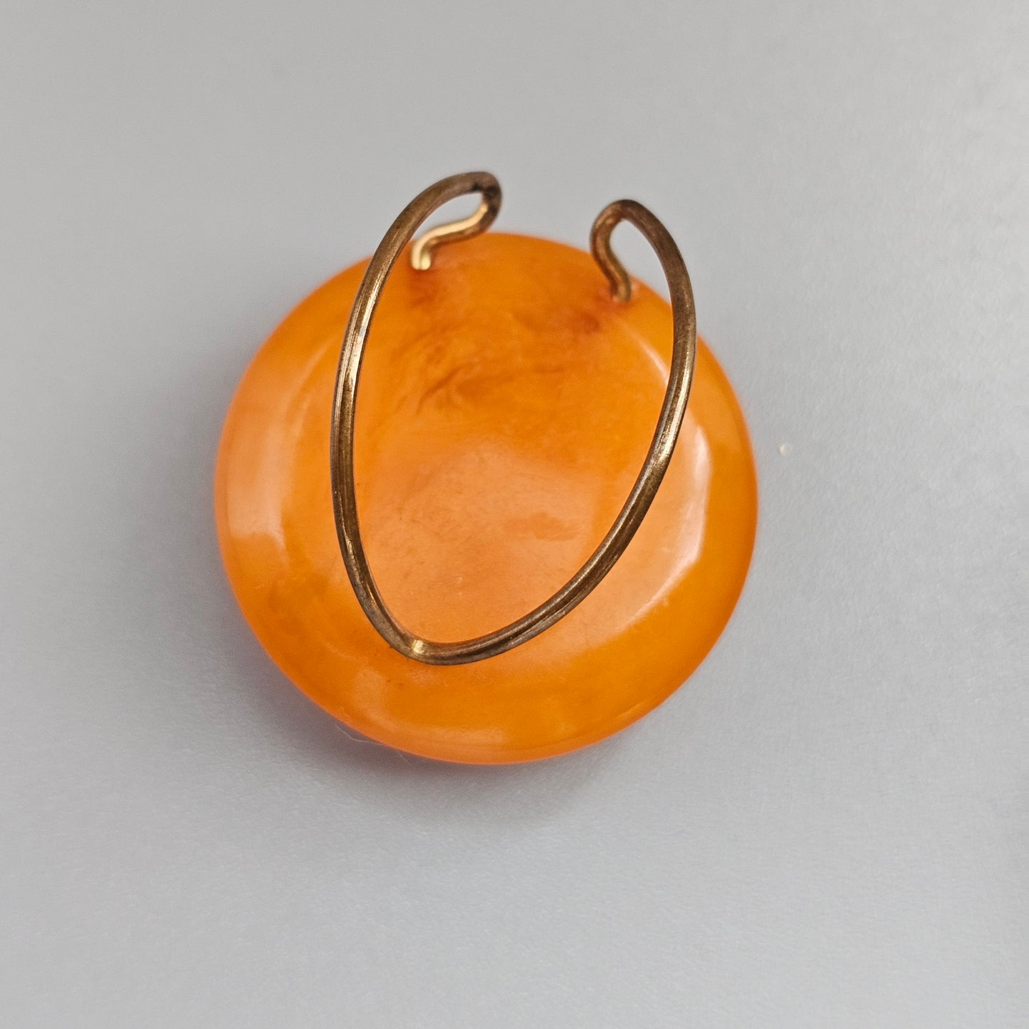 Vintage Orange Plastic Scarf Slide