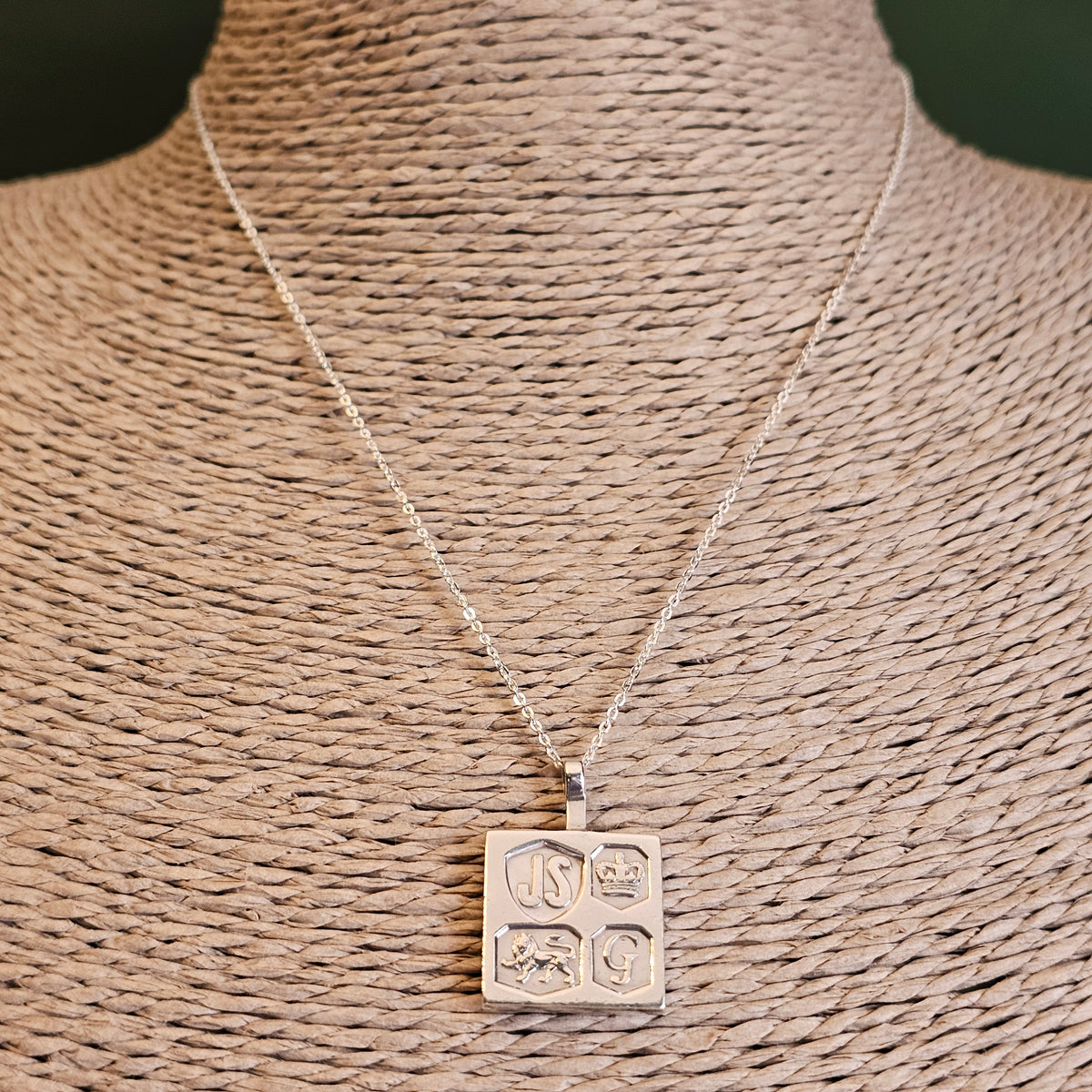 Vintage 1970s Jack Spencer Sterling Silver Ingot Pendant 1974
