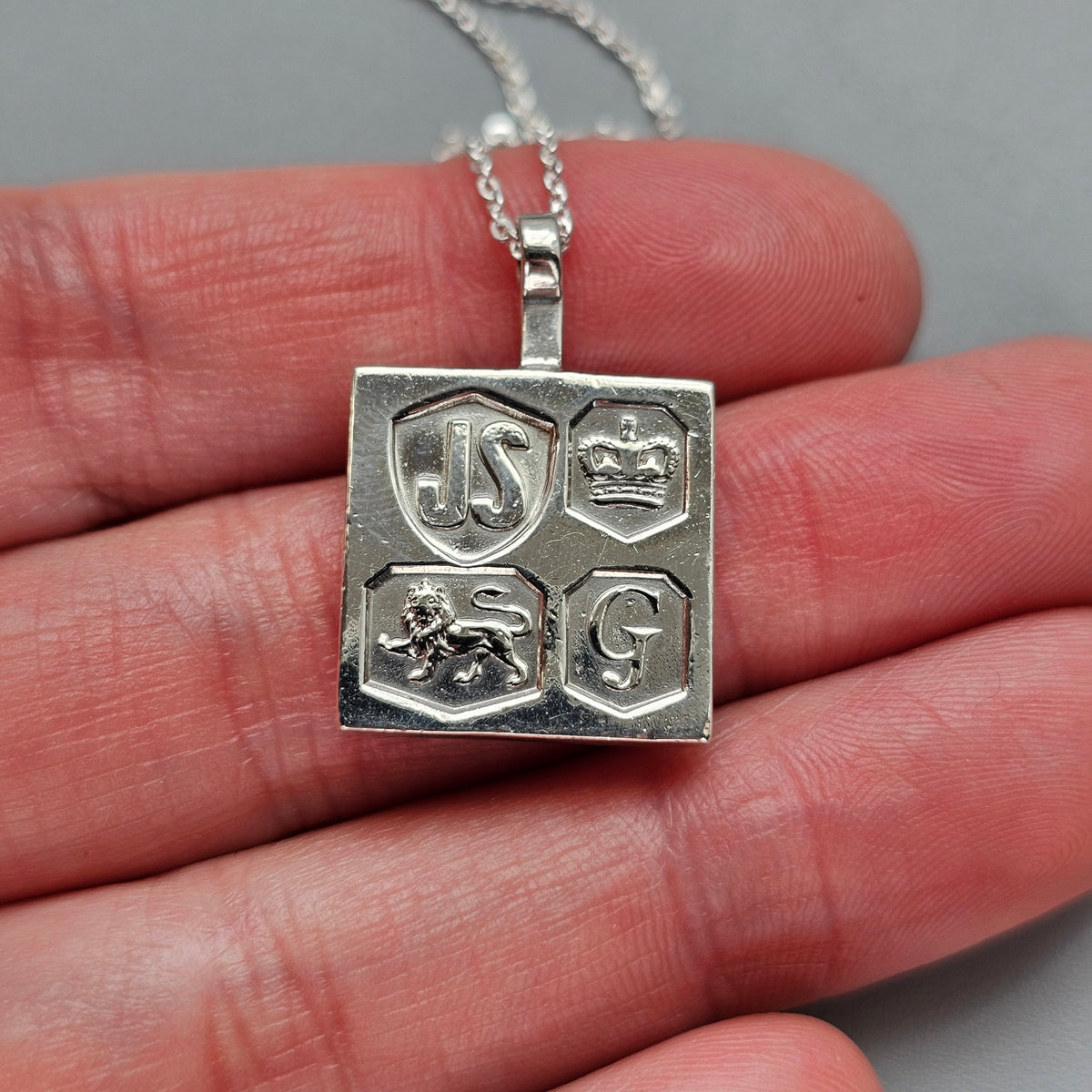 Vintage 1970s Jack Spencer Sterling Silver Ingot Pendant 1974