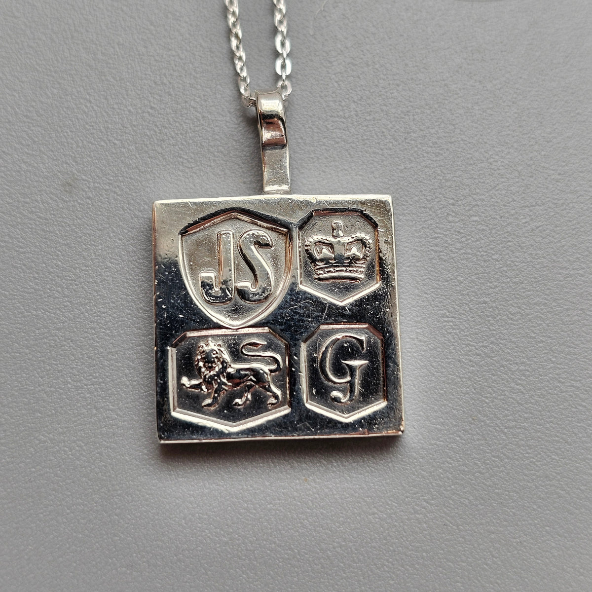 Vintage 1970s Jack Spencer Sterling Silver Ingot Pendant 1974