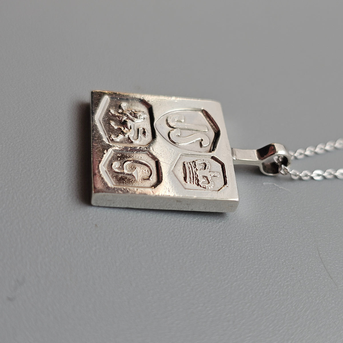 Vintage 1970s Jack Spencer Sterling Silver Ingot Pendant 1974