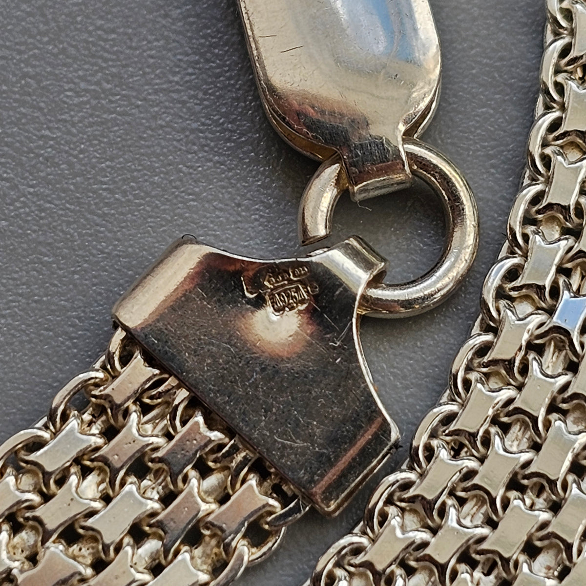 Sterling Silver Woven Mesh Collar Necklace