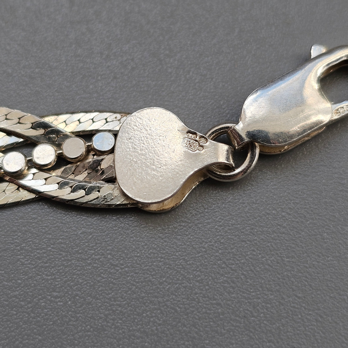 Sterling Silver Braided Woven Herringbone Collar Necklace