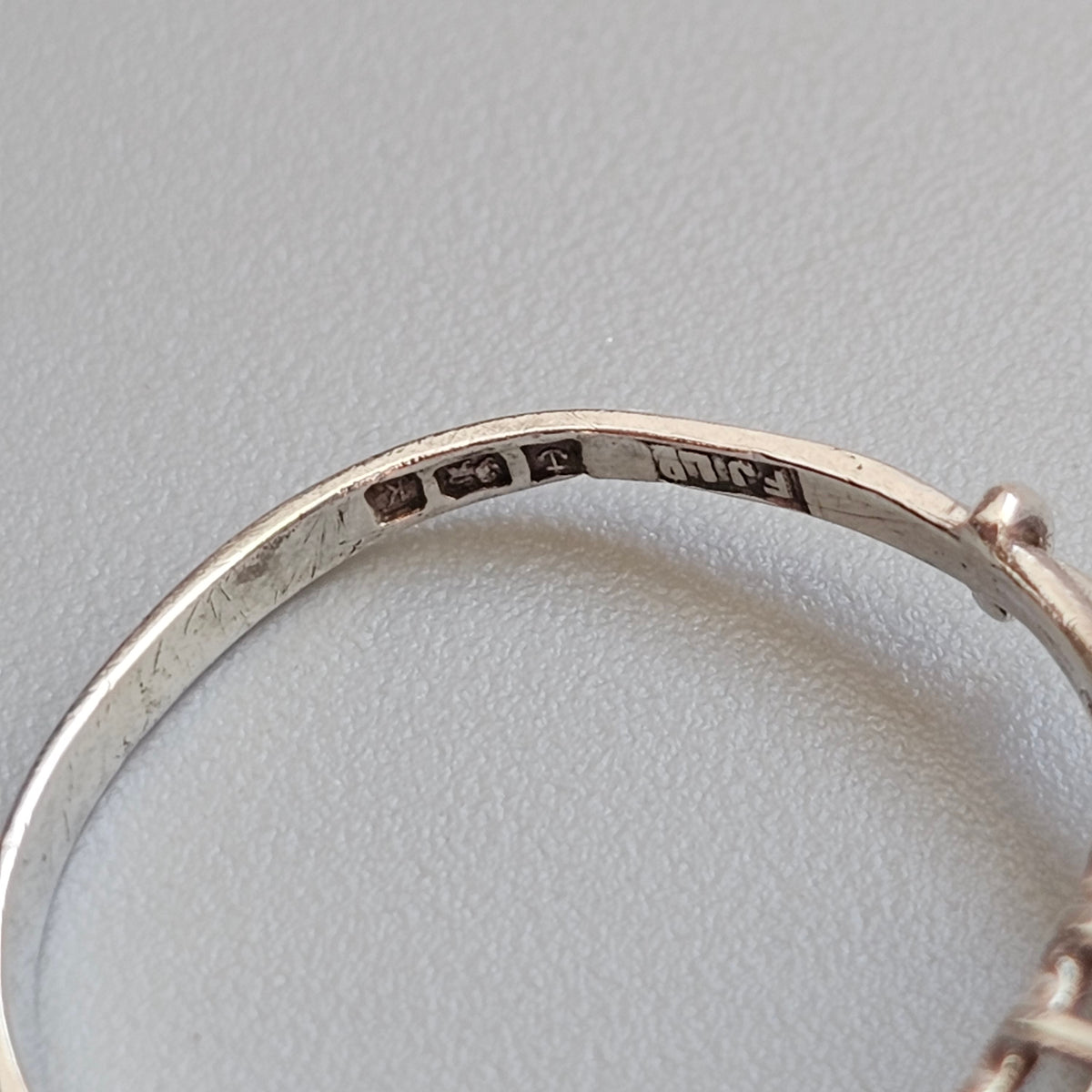 Vintage 1980s Sterling Silver Clear Stone Cluster Ring