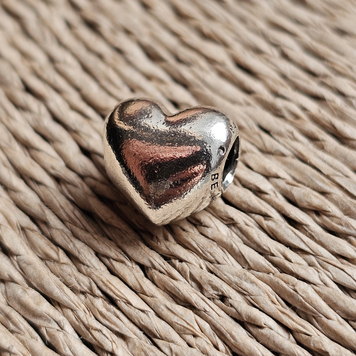 Pandora Moments Sterling Silver Be Love Heart Charm