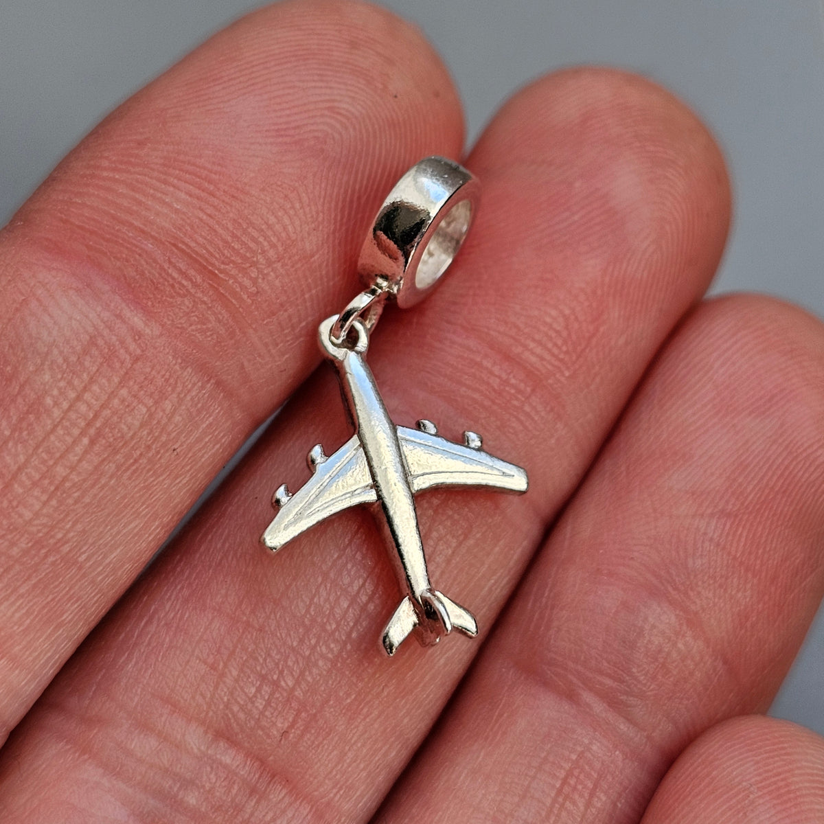 Sterling Silver Aeroplane Travel Charm