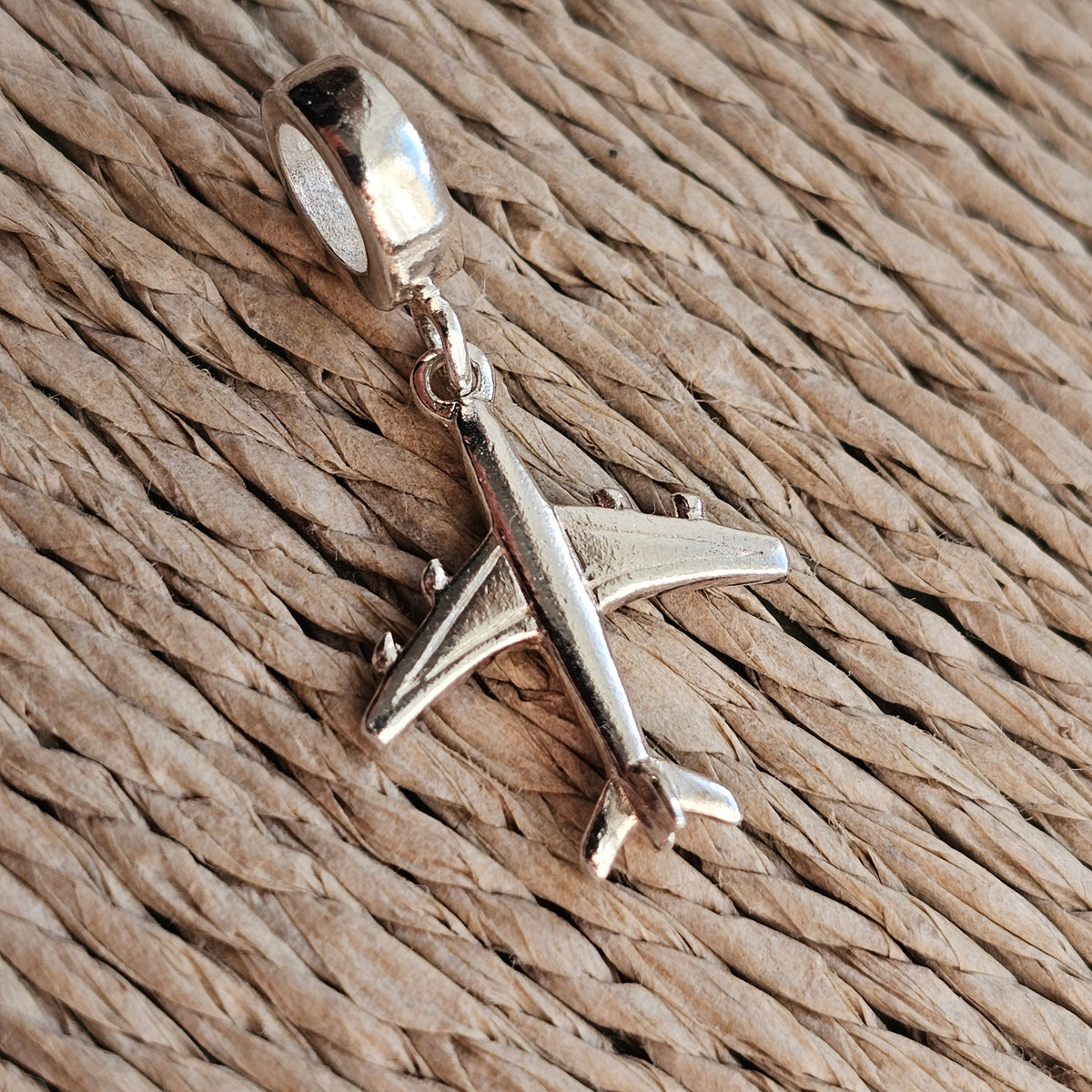 Sterling Silver Aeroplane Travel Charm
