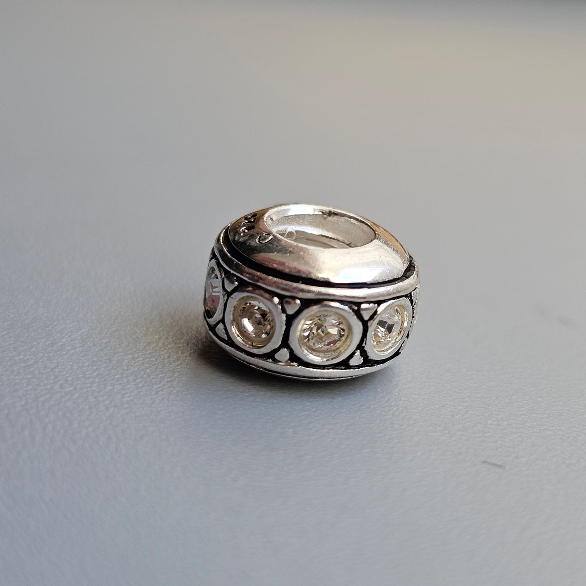 Chamilia April Birthstone Clear Crystal Sterling Silver Charm