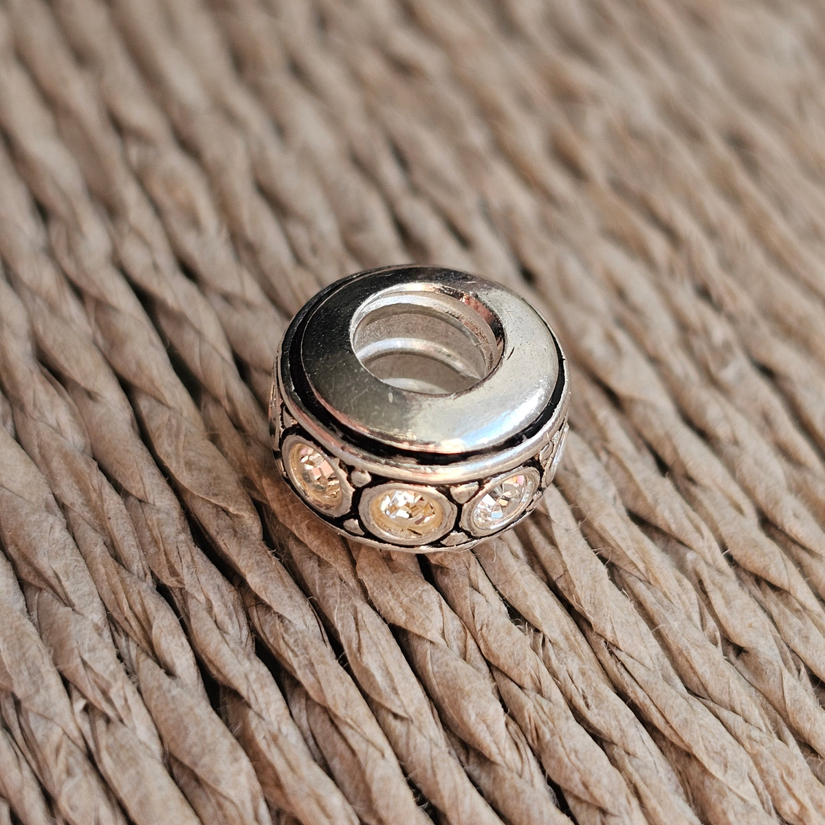 Chamilia April Birthstone Clear Crystal Sterling Silver Charm