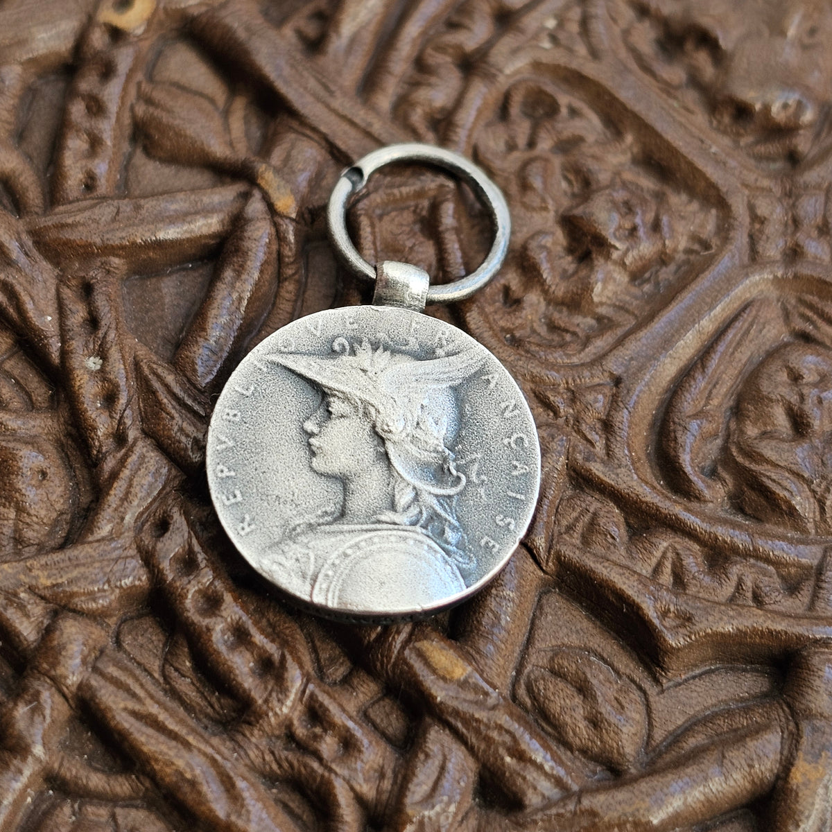 Antique 1890s French Madagascar Second Expedition Miniature Silver Medal
