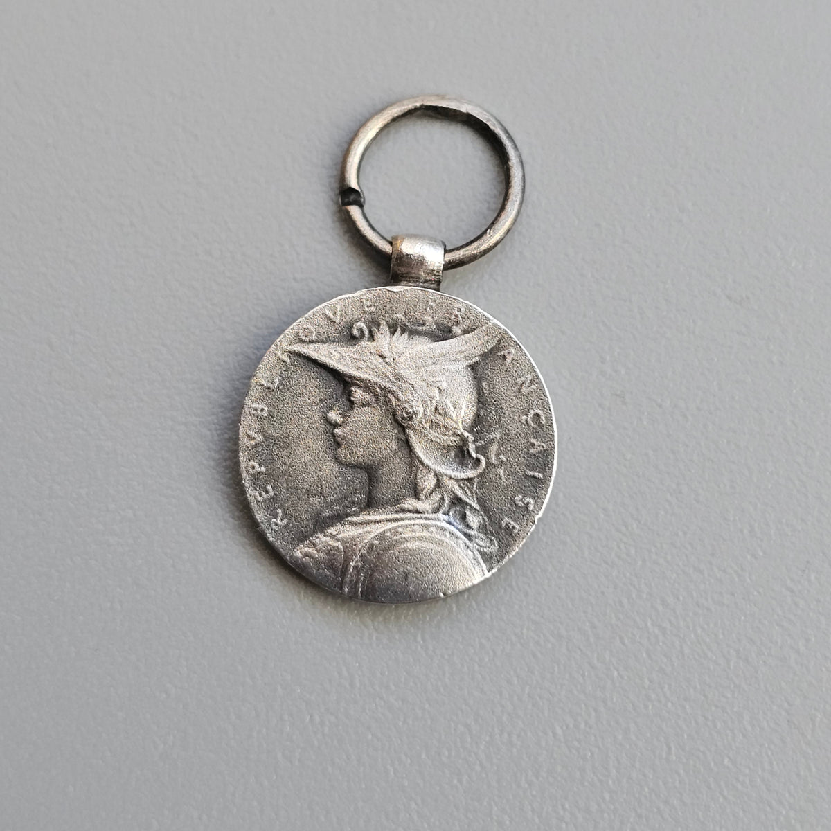 Antique 1890s French Madagascar Second Expedition Miniature Silver Medal