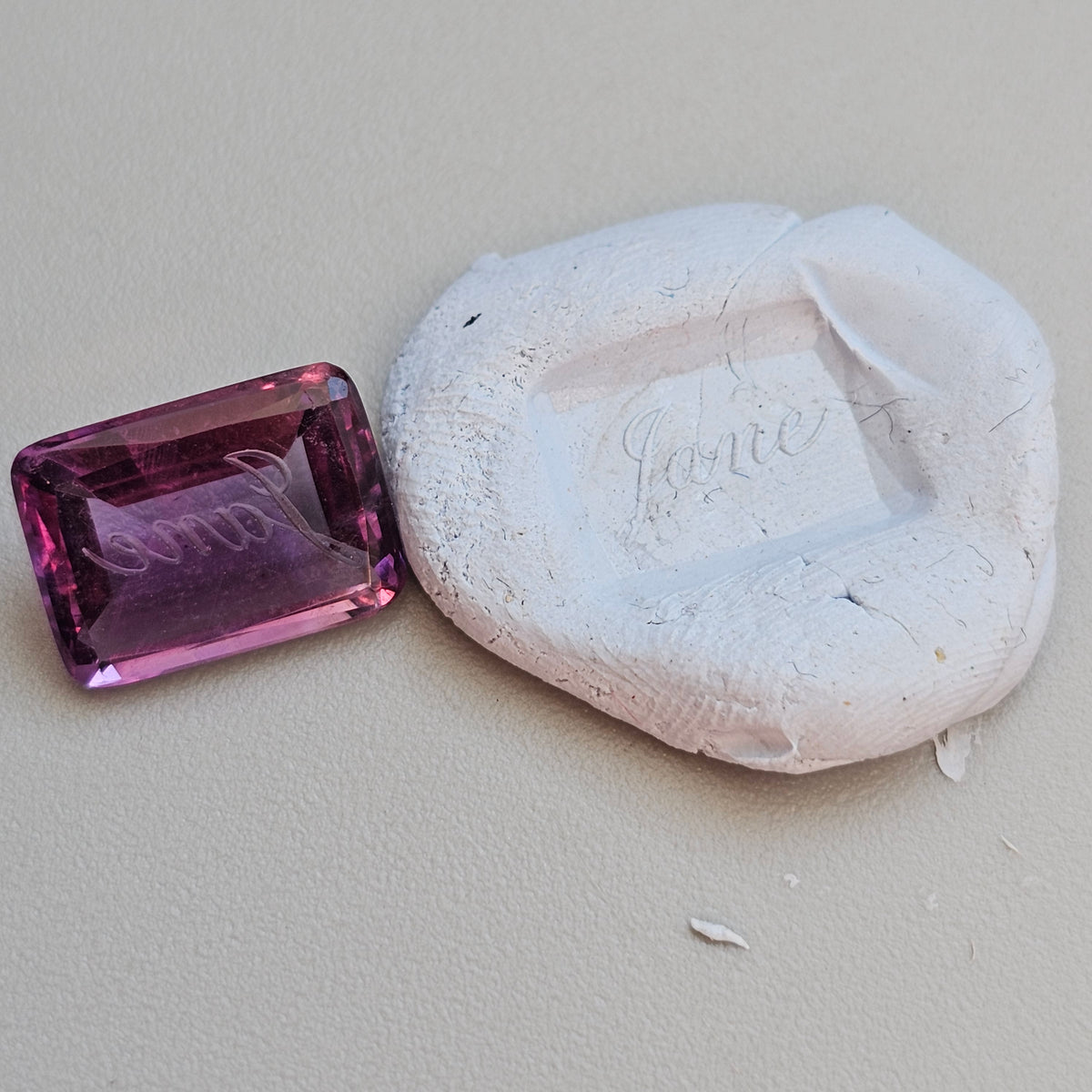 Antique Loose Amethyst Jane Intaglio Seal Stone