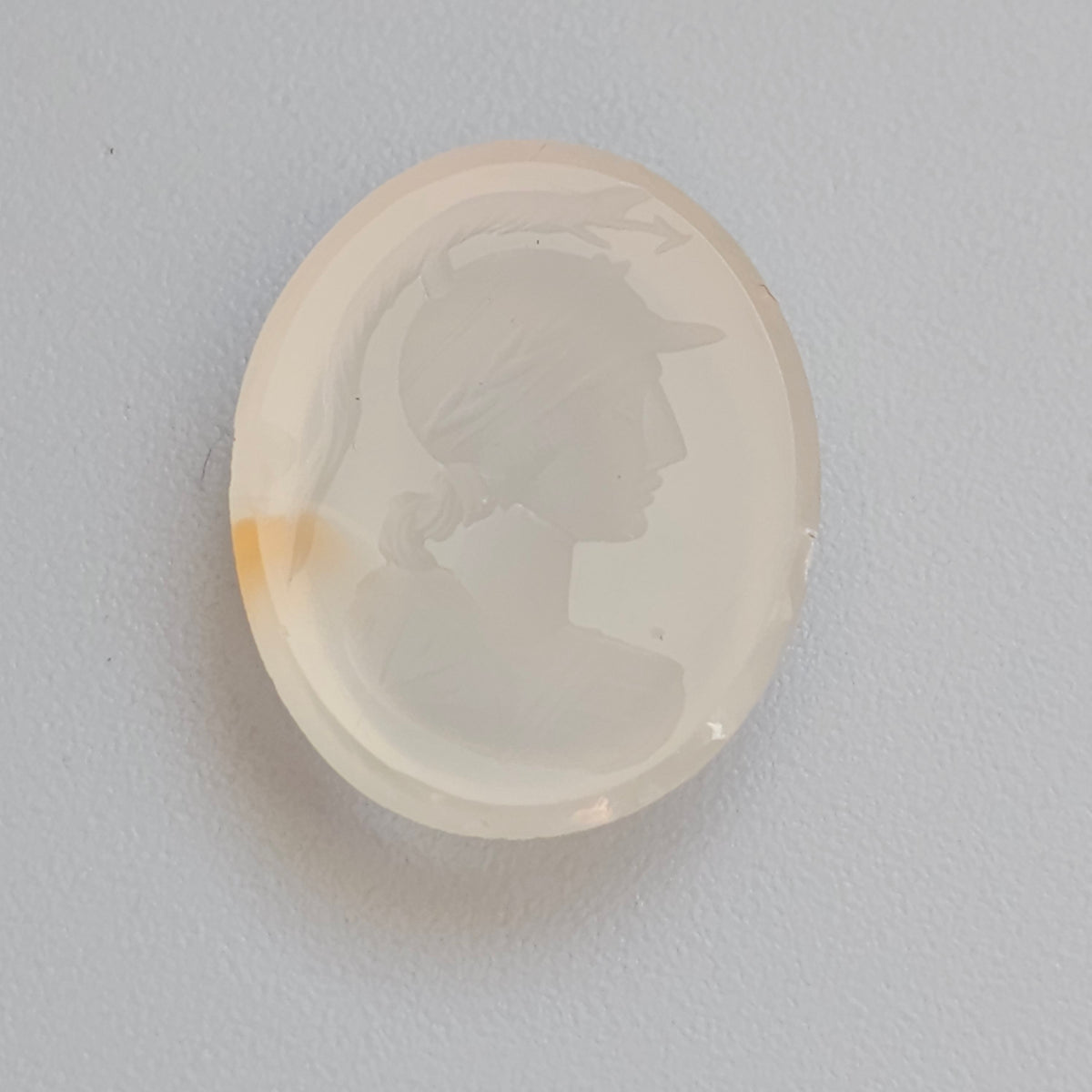 Antique Loose Agate Roman Soldier Intaglio Seal Stone Damaged