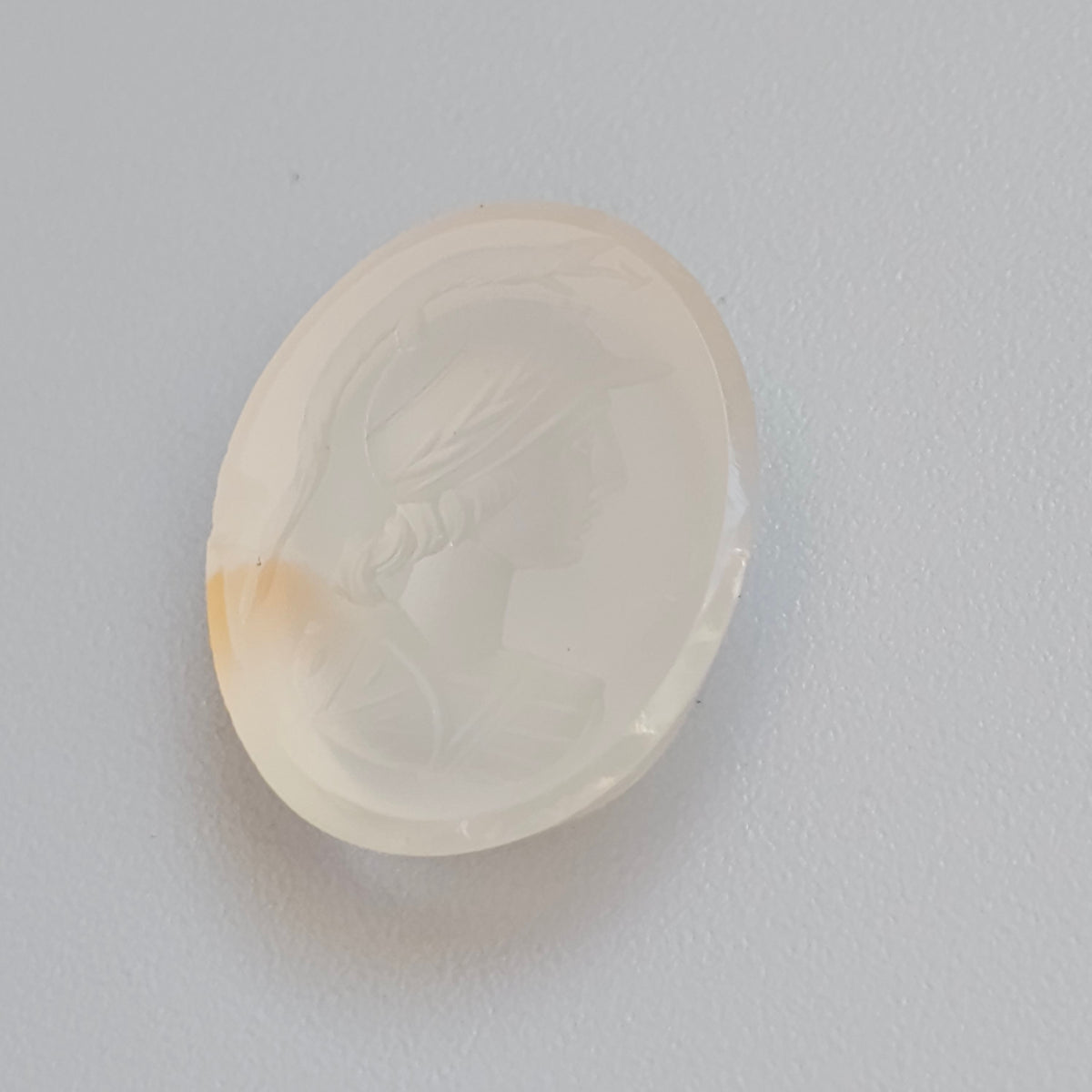 Antique Loose Agate Roman Soldier Intaglio Seal Stone Damaged