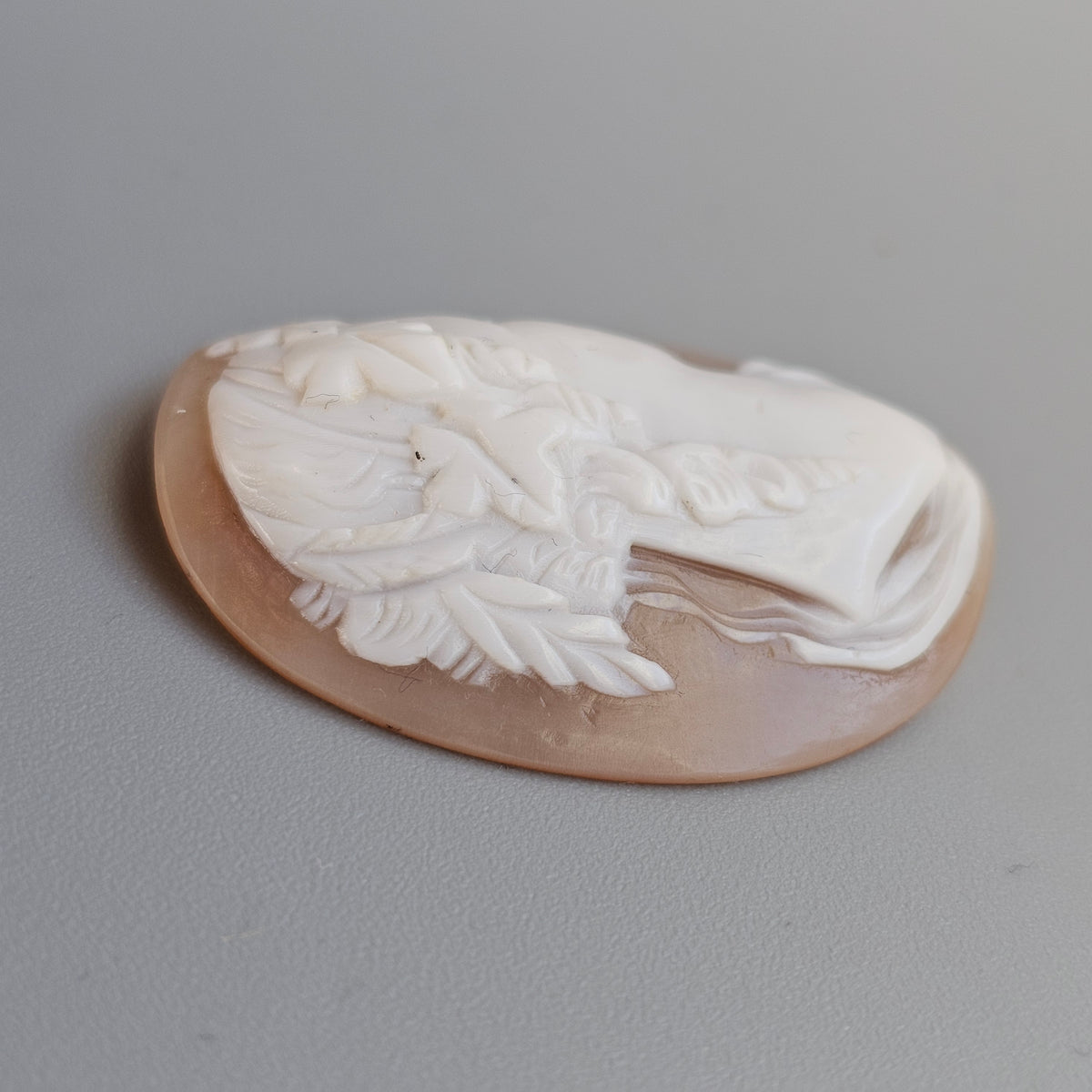 Antique Loose Carved Shell Classical Male Cameo Cabochon